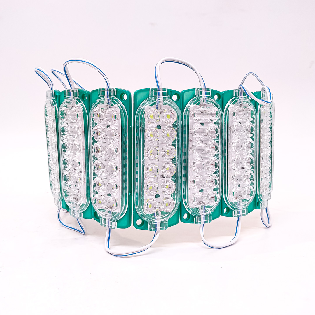 MODULO LED SMD 12 LED SMD AUTOADHESIVO 24V COLOR VERDE 10CM X 3CM CANTIDAD POR CAJA MASTER 2000 - 2