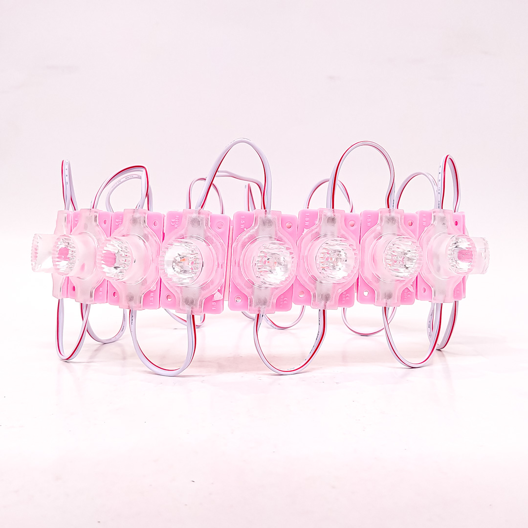 MODULO LED SMD 1 LED SMD CON LUPA AUTOADHESIVO 12V COLOR ROSA 4,5CM X 3CM CANTIDAD POR CAJA MASTER 2000 - 3