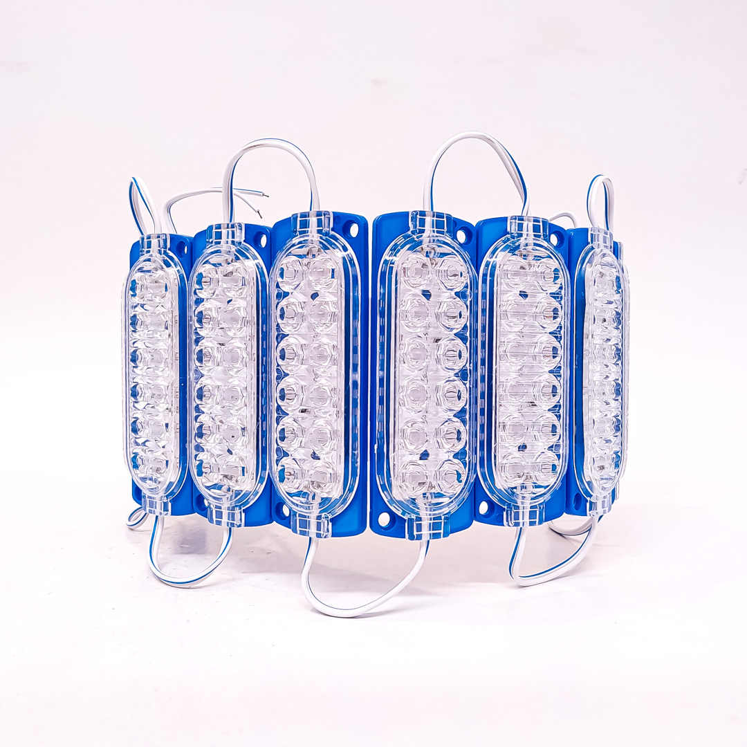 MODULO LED SMD 12 LED SMD AUTOADHESIVO 24V COLOR AZUL 10CM X 3CM CANTIDAD POR CAJA MASTER 3000 - 2