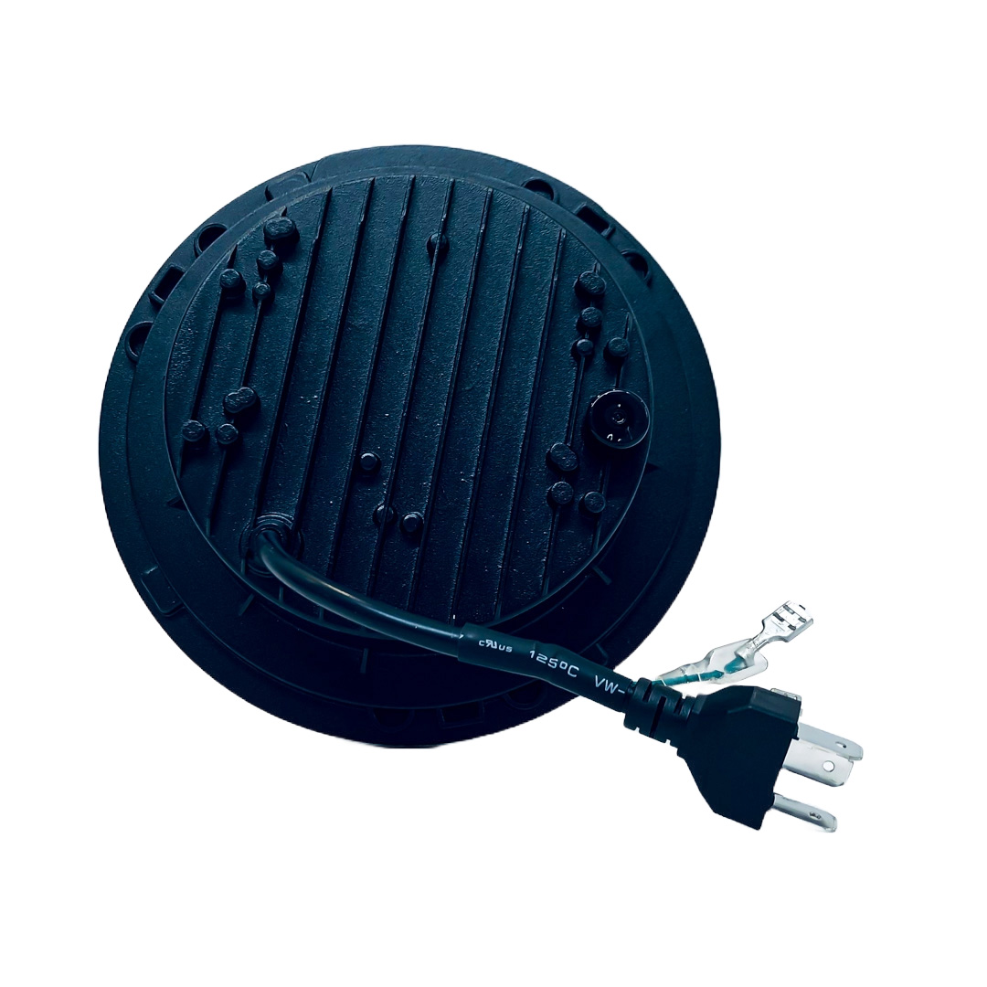 OFF ROAD FARO DE LED UNIVERSAL REDONDO 7"  USO IDEAL JEEP WRANGLER - RENEGADE / MOTO HARLEY DAVIDSON - ROYAL ENFIELD CON FUNCION ALTA Y BAJA + DRL BLANCO Y AMBAR Y AMBAR- HAZ DE LUZ SPOT - 40 WATTS 12V A 36V - 4