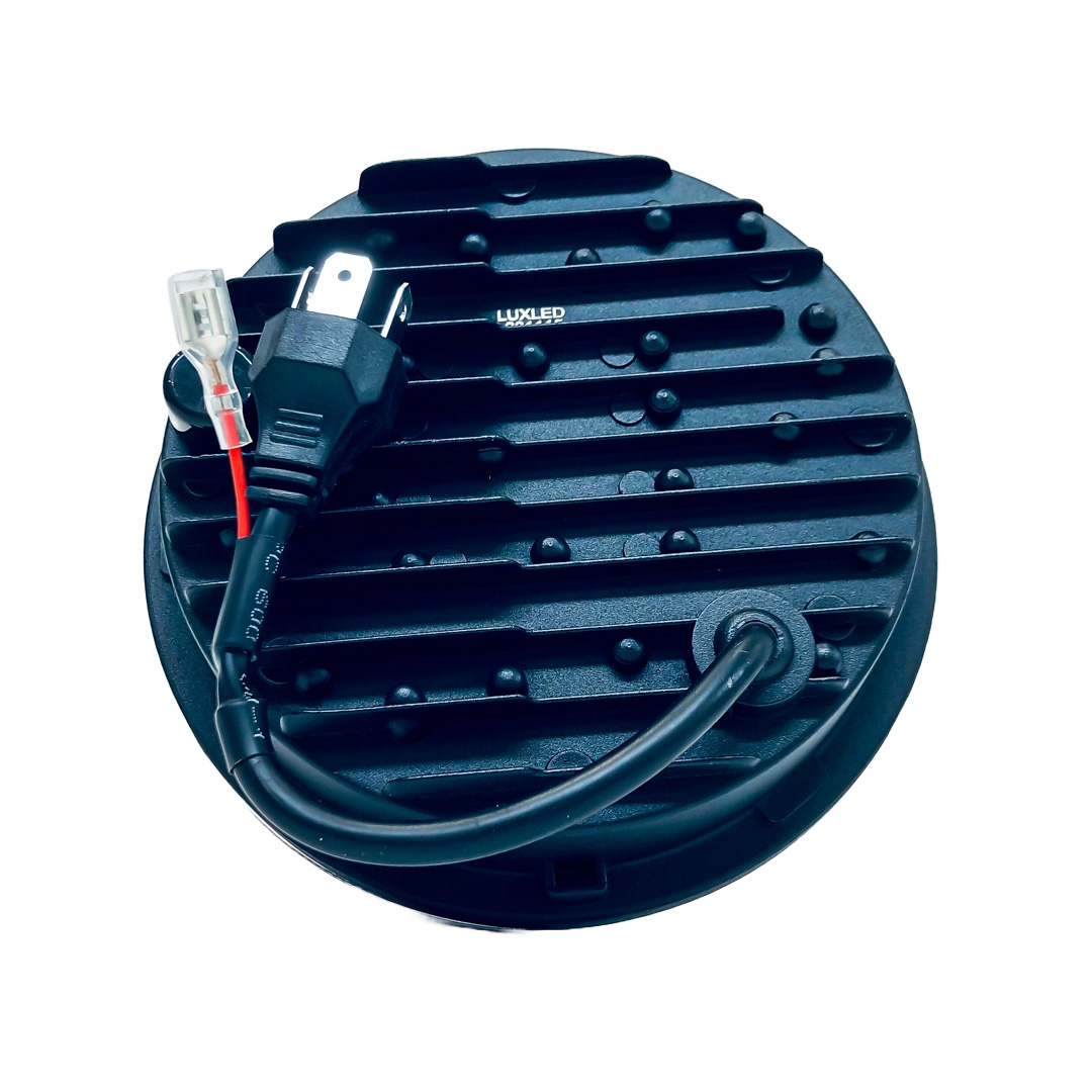OFF ROAD FARO DE LED UNIVERSAL REDONDO 5.75" AUTO - CAMION - MOTO USO IDEAL  MOTO HARLEY DAVIDSON - ROYAL ENFIELD CON FUNCION ALTA Y BAJA + DRL EN RGB  - HAZ DE LUZ SPOT - 40 WATTS - 12V A 36V - 4
