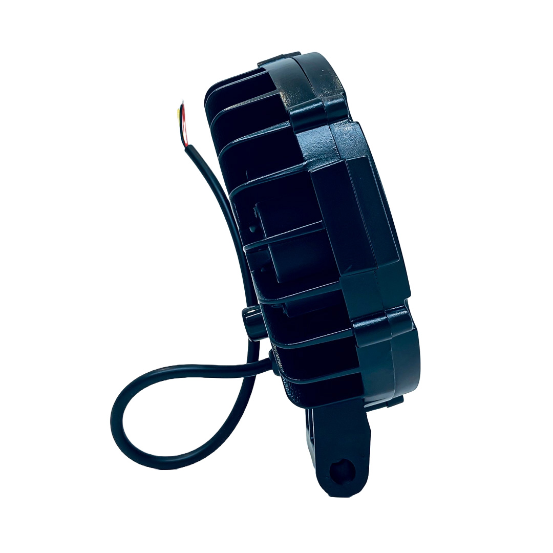 OFF ROAD FARO DE LED UNIVERSAL FARO LED REDONDO 21 LED 63W BASE NEGRA LUZ BLANCA ALTA Y BAJA + DRL BLANCO Y AMBAR 17.5X4X17,5CM - 5