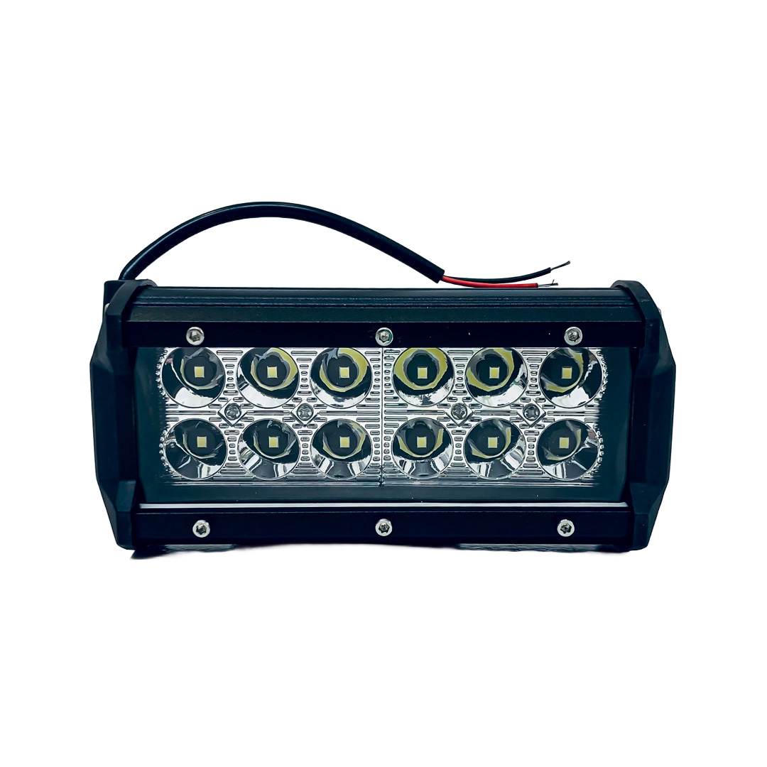 OFF ROAD BARRA DE LED EPISTAR RECTA BARRA DE 12 LED 36 WATTS  - EPISTAR (16,6 CM DE LARGO) -  CARCAZA DE ALUMINIO - HAZ DE LUZ SPOT (CODIGO ANTERIOR: BAR36EPI) CANTIDAD POR CAJA MASTER 40 - 2