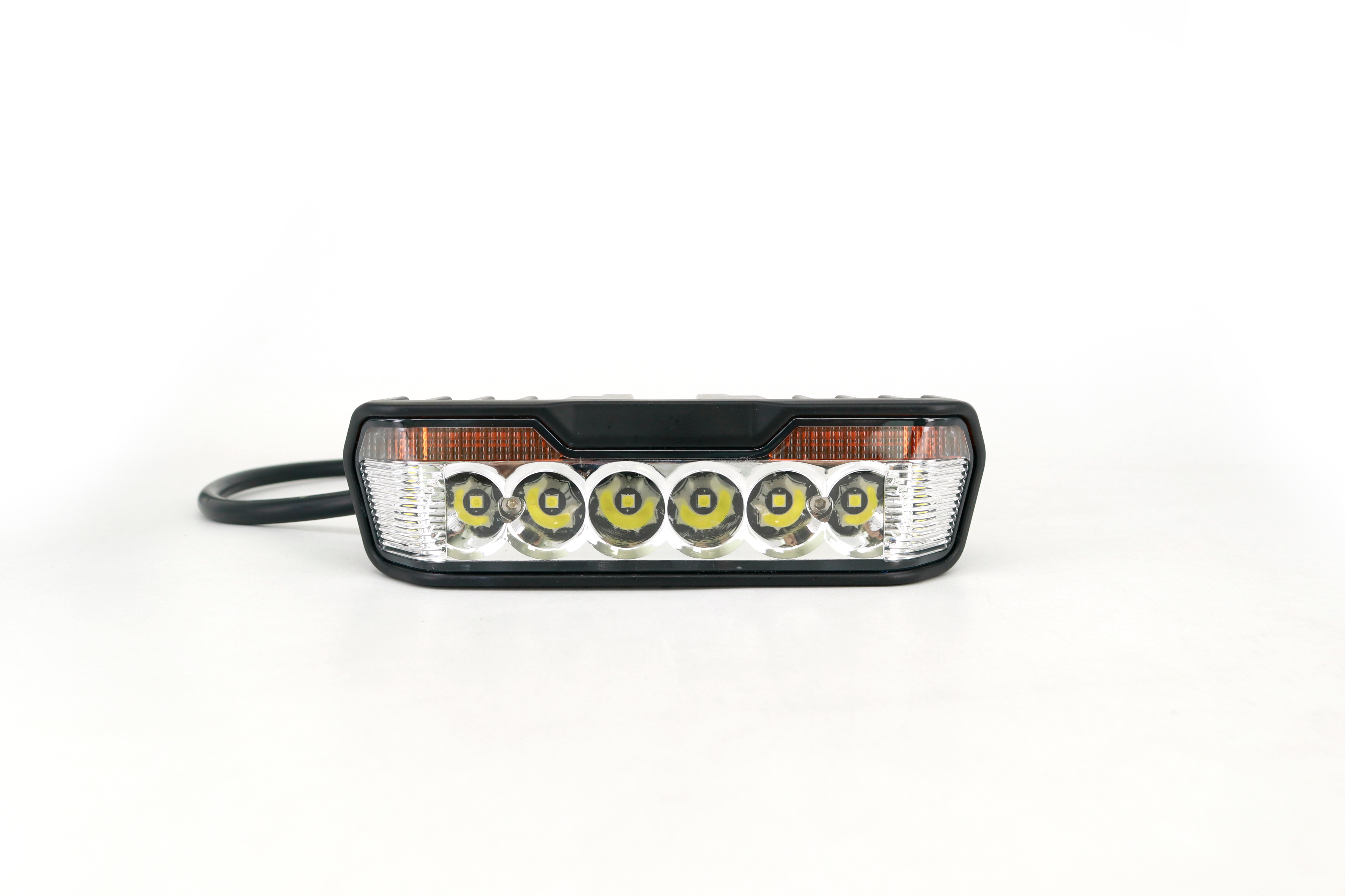 OFF ROAD FARO DE LED UNIVERSAL RECTANGULAR 16X7CM COLOR BLANCO CON GIROS AMBAR - 30 WATTS - 8 CHIP OSRAM P7 - 12V/24V - 2