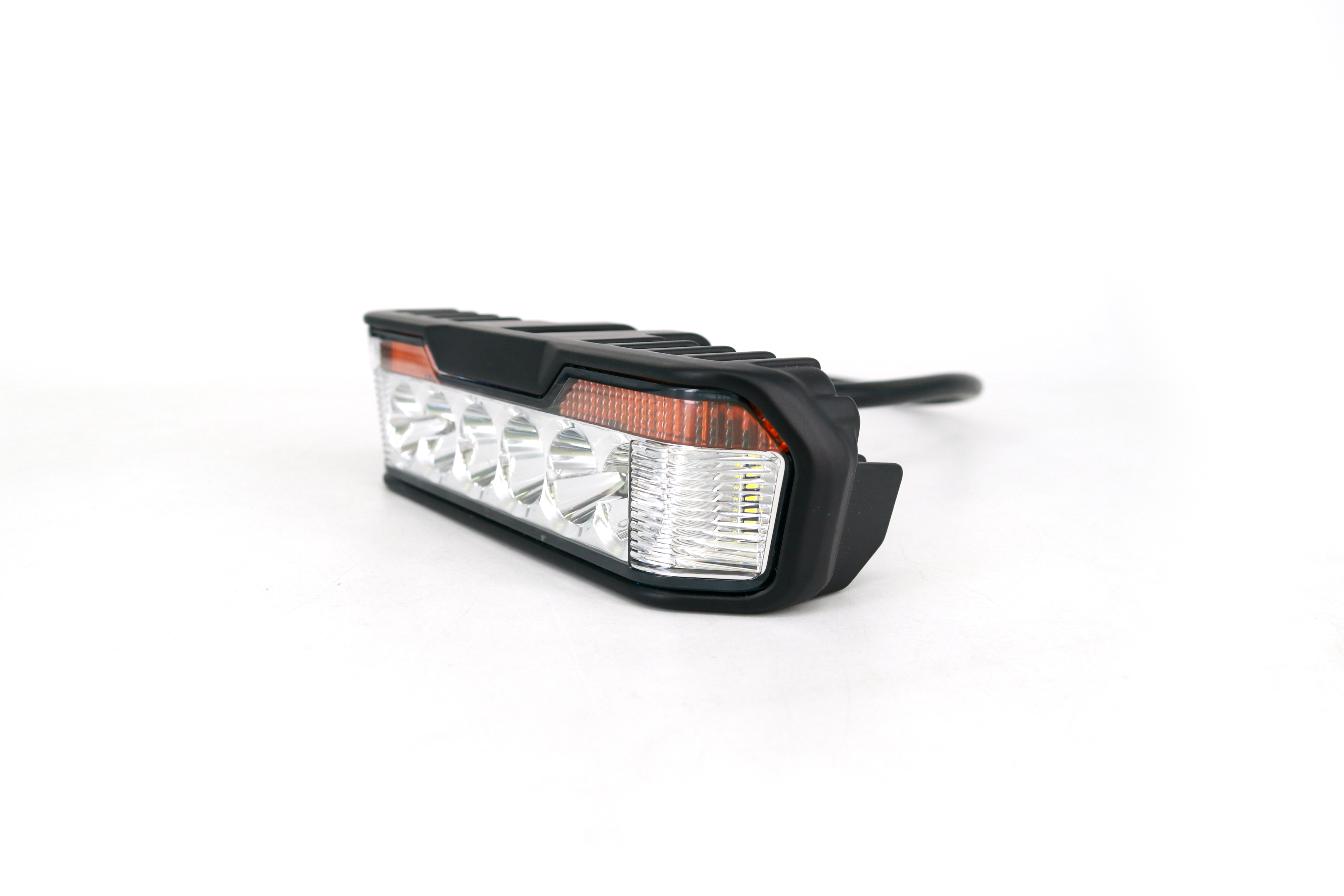 OFF ROAD FARO DE LED UNIVERSAL RECTANGULAR 16X7CM COLOR BLANCO CON GIROS AMBAR - 30 WATTS - 8 CHIP OSRAM P7 - 12V/24V - 3