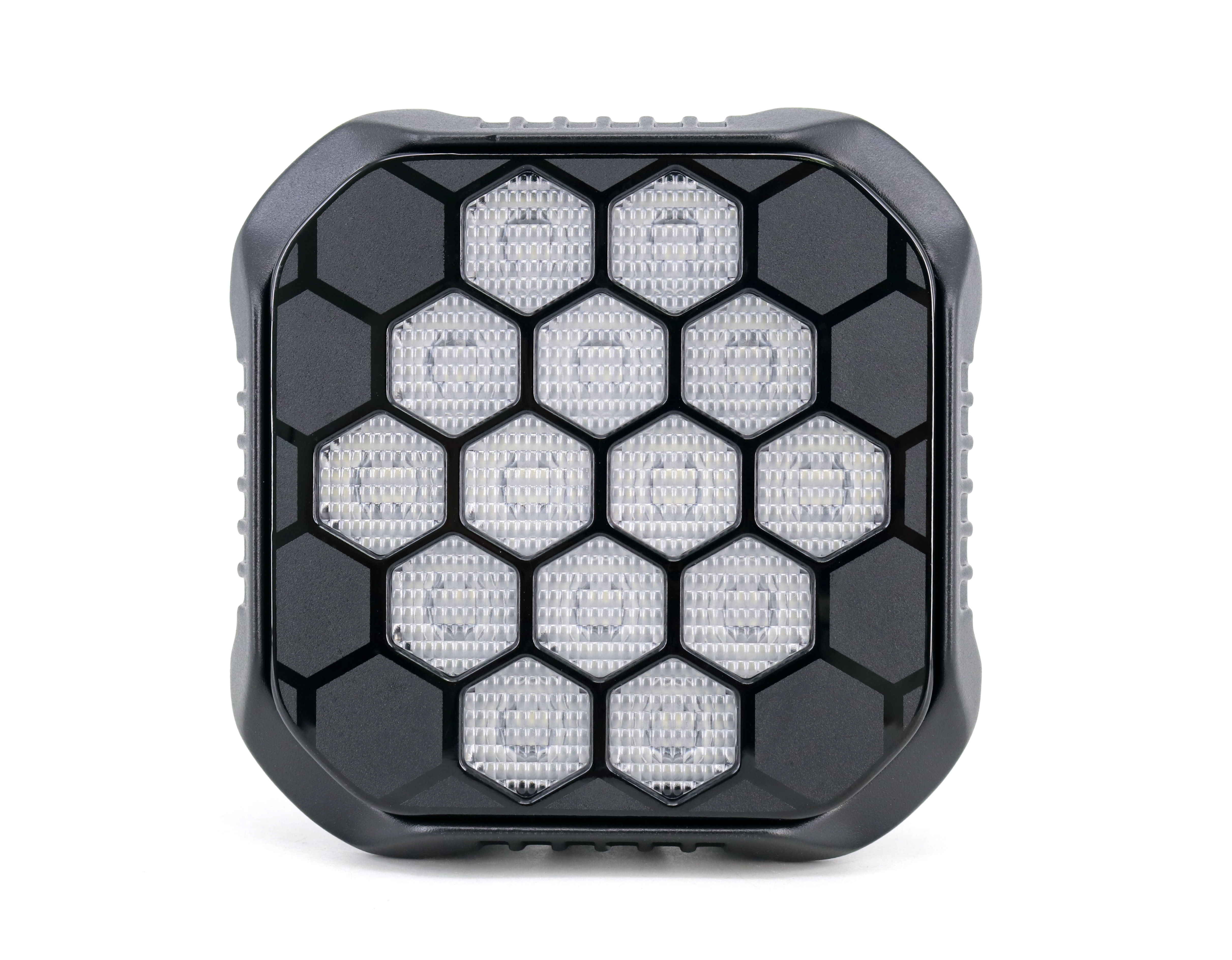 OFF ROAD FARO DE LED UNIVERSAL CUADRADRO 4,4" COLOR BLANCO - 90 WATTS - 14 CHIPS LED OSRAM LP/HF - 12V/24V - 2