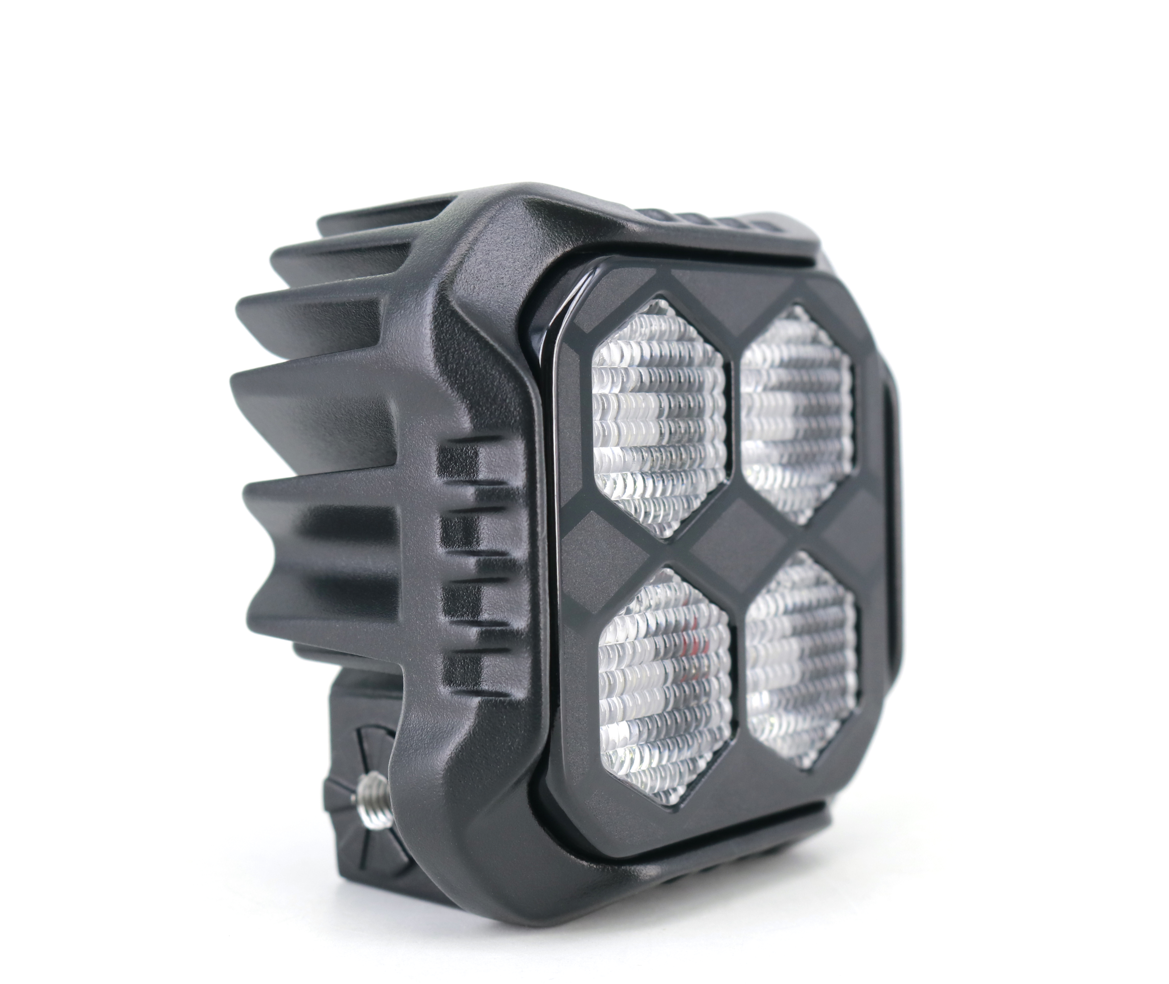 OFF ROAD FARO DE LED UNIVERSAL CUADRADRO 2,8" COLOR BLANCO - 40 WATTS - 4 CHIPS LED OSRAM LP/HF - 12V/24V - 3