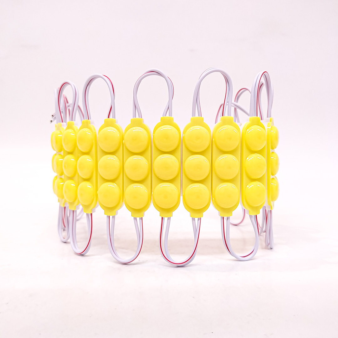 MODULO LED COB 3 LED COB CIRCULAR FUME AUTOADHESIVO 12V COLOR AMBAR 7CM X 1,5CM CANTIDAD POR CAJA MASTER 2000
