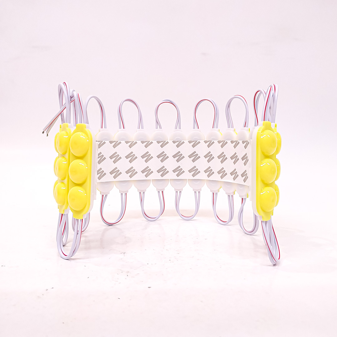 MODULO LED COB 3 LED COB CIRCULAR FUME AUTOADHESIVO 12V COLOR AMBAR 7CM X 1,5CM  CANTIDAD POR CAJA MASTER 2000 - 3