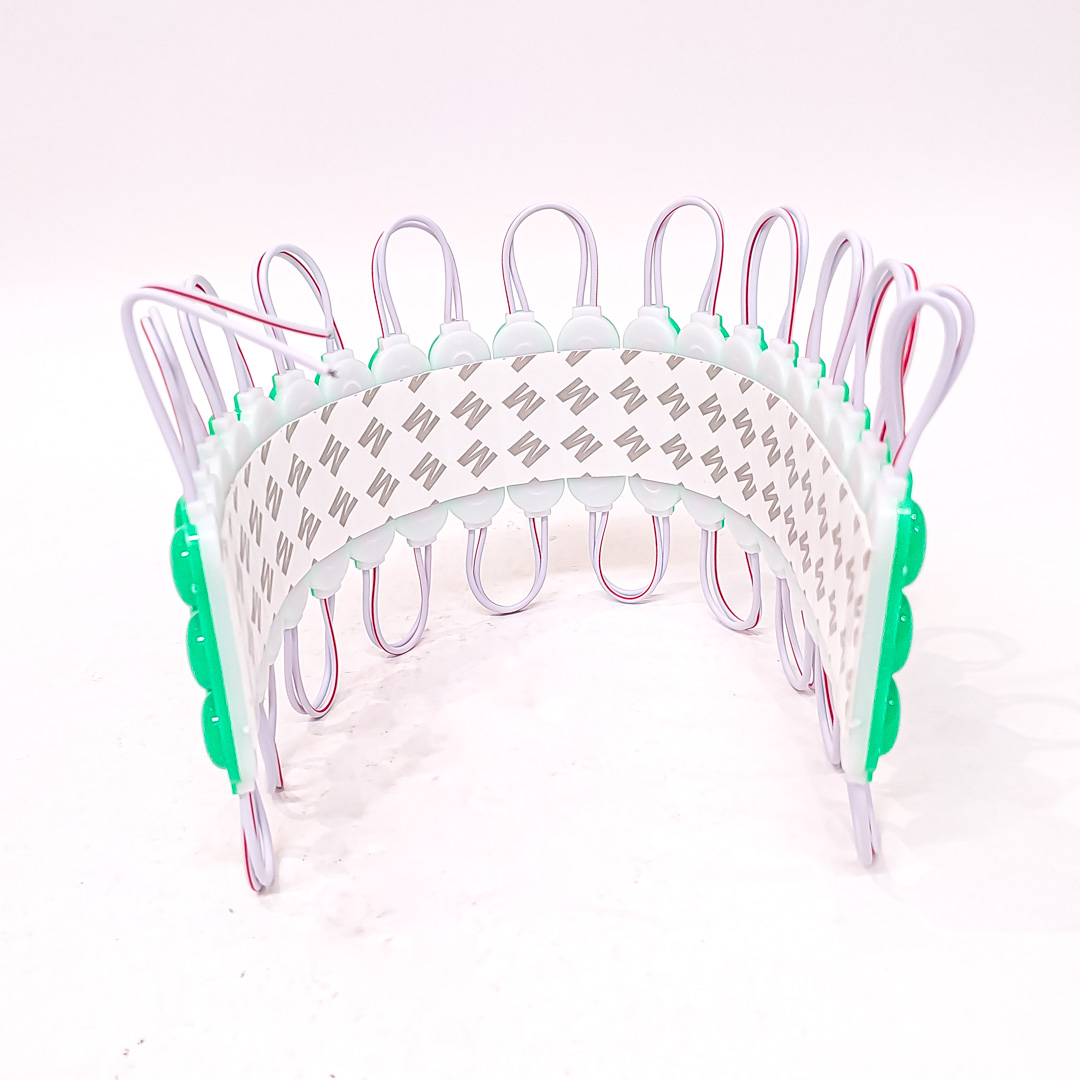 MODULO LED COB 3 LED COB CIRCULAR FUME AUTOADHESIVO 12V COLOR VERDE 7CM X 1,5CM - 4