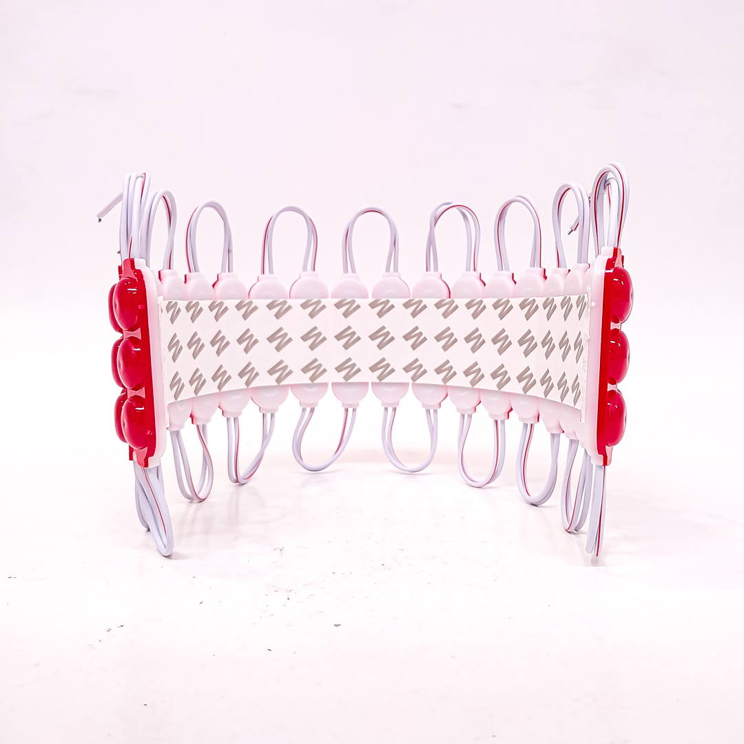 MODULO LED COB 3 LED COB CIRCULAR FUME AUTOADHESIVO 12V COLOR ROJO 7CM X 1,5CM  CANTIDAD POR CAJA MASTER 2000 - 2
