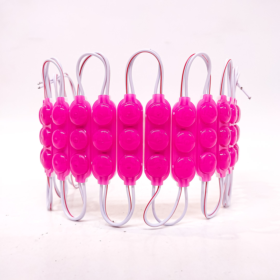 MODULO LED COB 3 LED COB CIRCULAR FUME AUTOADHESIVO 12V COLOR ROSA 7CM X 1,5CM - 2