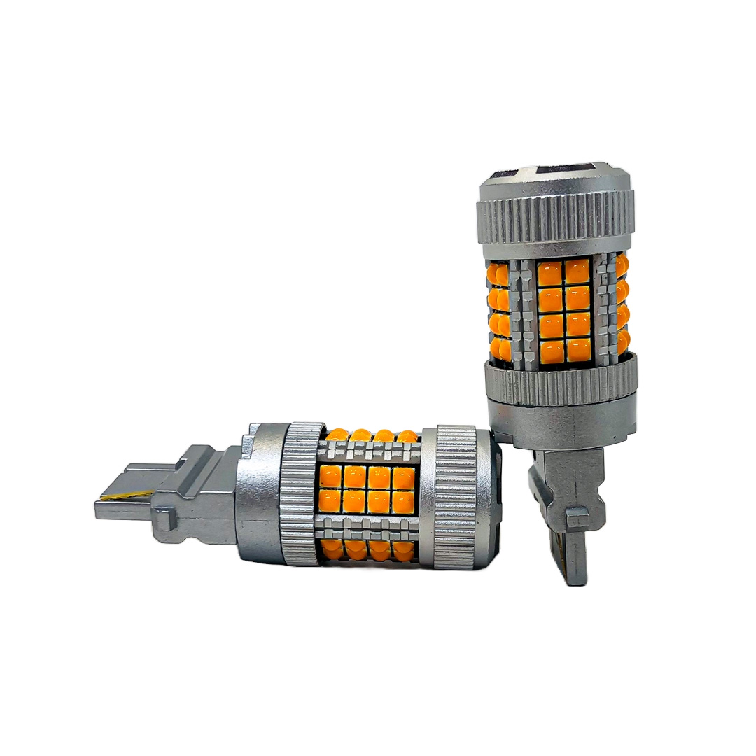 LED SENALIZACION CREE 3156 T20 COLOR AMBAR - 24 WATTS SUPER CANBUS- 40 LED CREE - 12V/24V - 4
