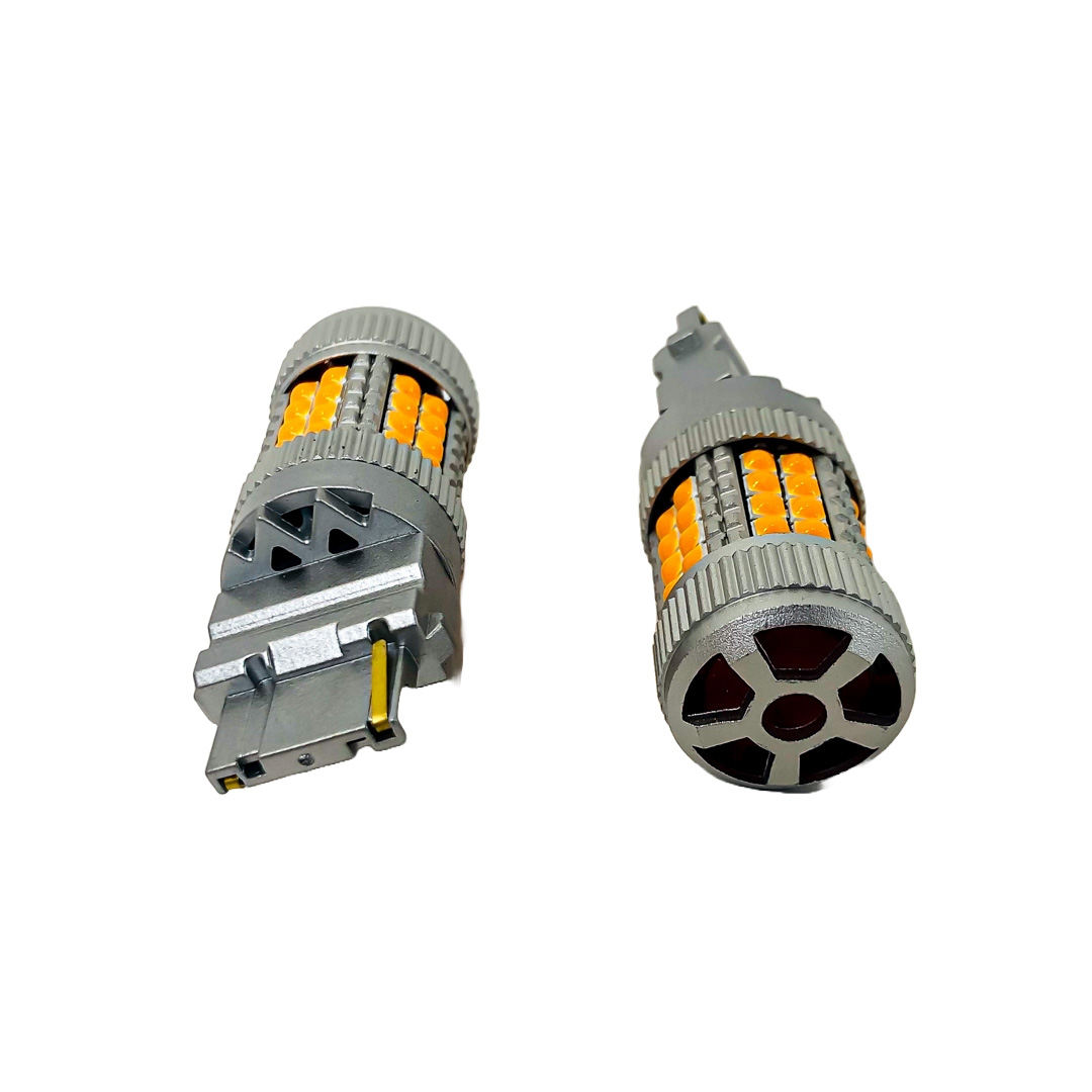 LED SENALIZACION CREE 3156 T20 COLOR AMBAR - 24 WATTS SUPER CANBUS- 40 LED CREE - 12V/24V - 6