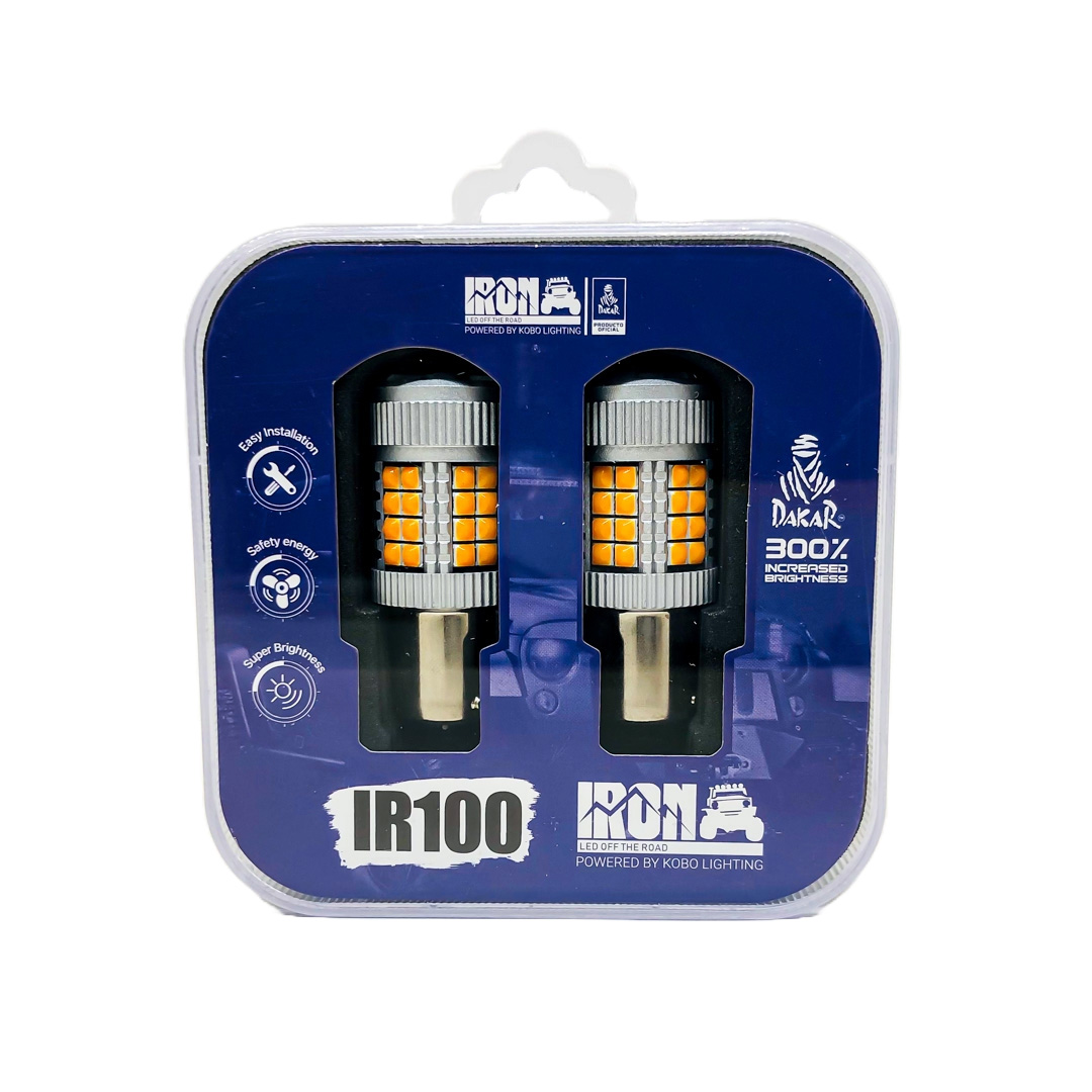 LED SENALIZACION CREE 1156 / 1141 PY21W COLOR AMBAR PATA EN V - 24 WATTS SUPER CANBUS- 40 LED CREE - 12V/24V - 2
