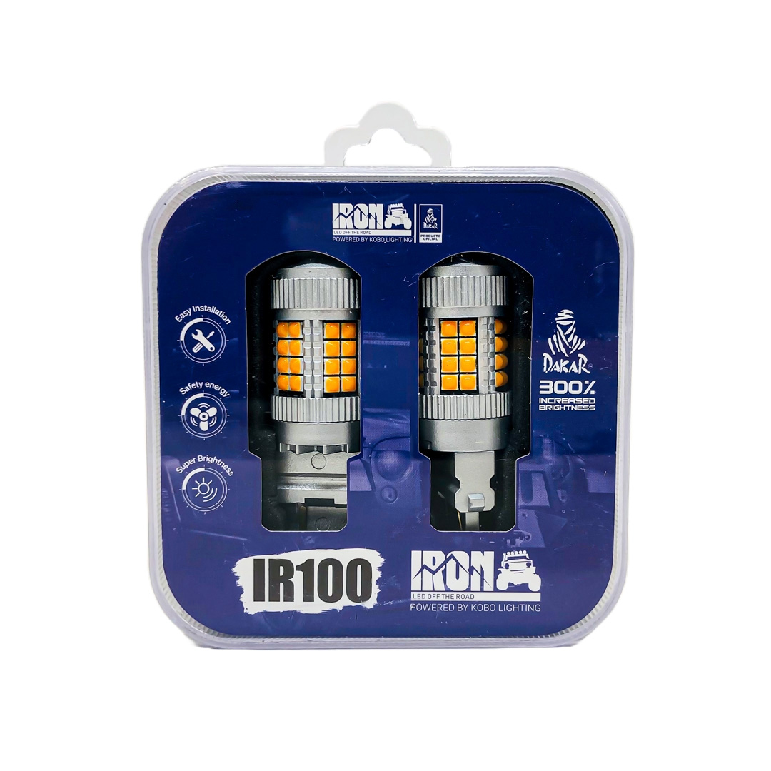 LED SENALIZACION CREE 3157 T20 COLOR AMBAR - 24 WATTS SUPER CANBUS- 40 LED CREE - 12V/24V - 2