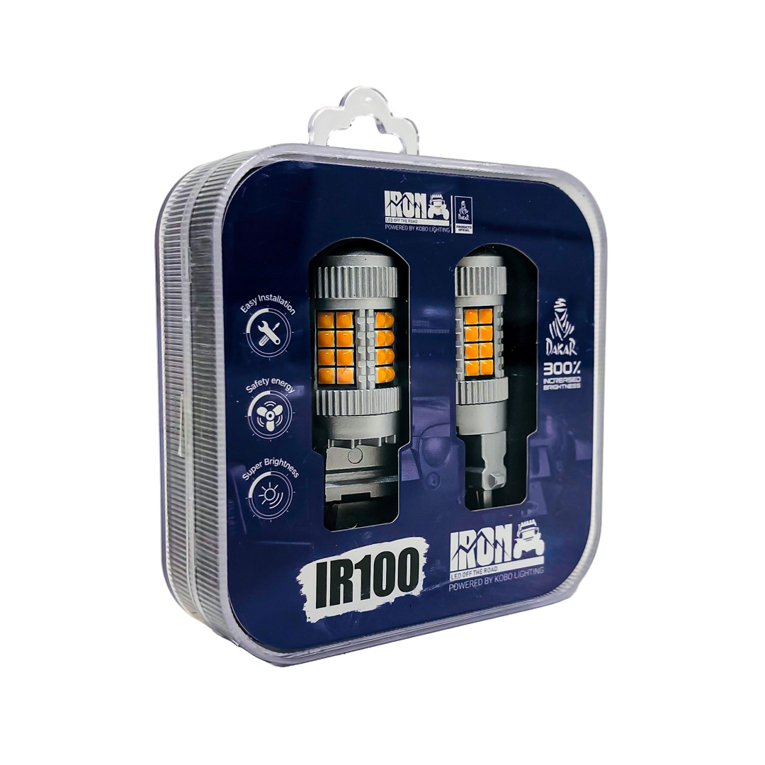 LED SENALIZACION CREE 3157 T20 COLOR AMBAR - 24 WATTS SUPER CANBUS- 40 LED CREE - 12V/24V - 3