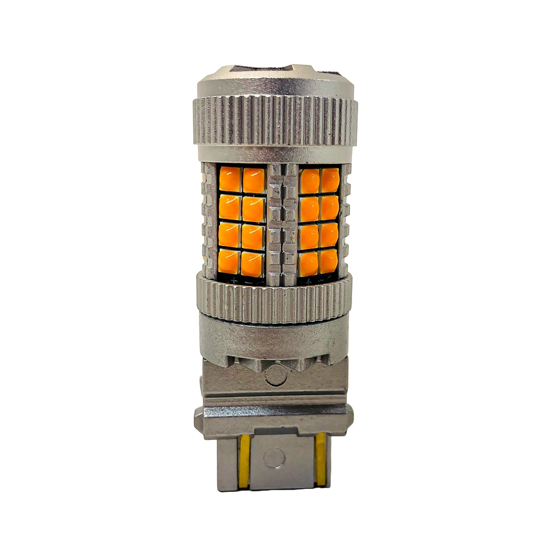 LED SENALIZACION CREE 3157 T20 COLOR AMBAR - 24 WATTS SUPER CANBUS- 40 LED CREE - 12V/24V - 4