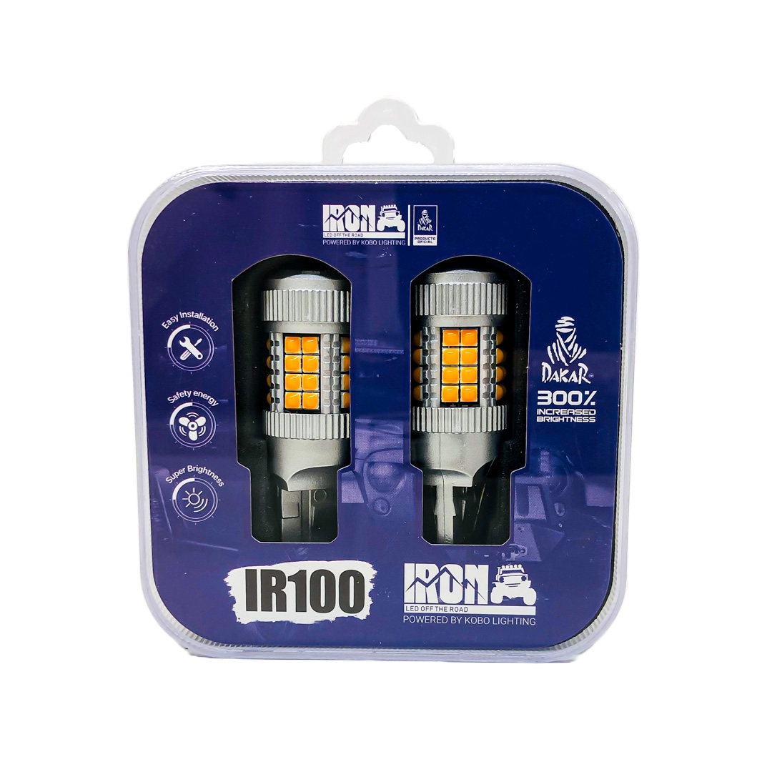 LED SENALIZACION CREE 7440 T20 COLOR AMBAR - 24 WATTS SUPER CANBUS- 40 LED CREE - 12V/24V - 2