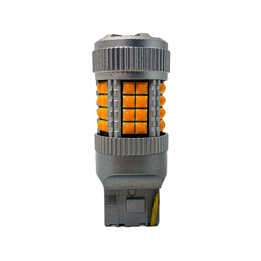 LED SENALIZACION CREE 7440 T20 COLOR AMBAR - 24 WATTS SUPER CANBUS- 40 LED CREE - 12V/24V - 4