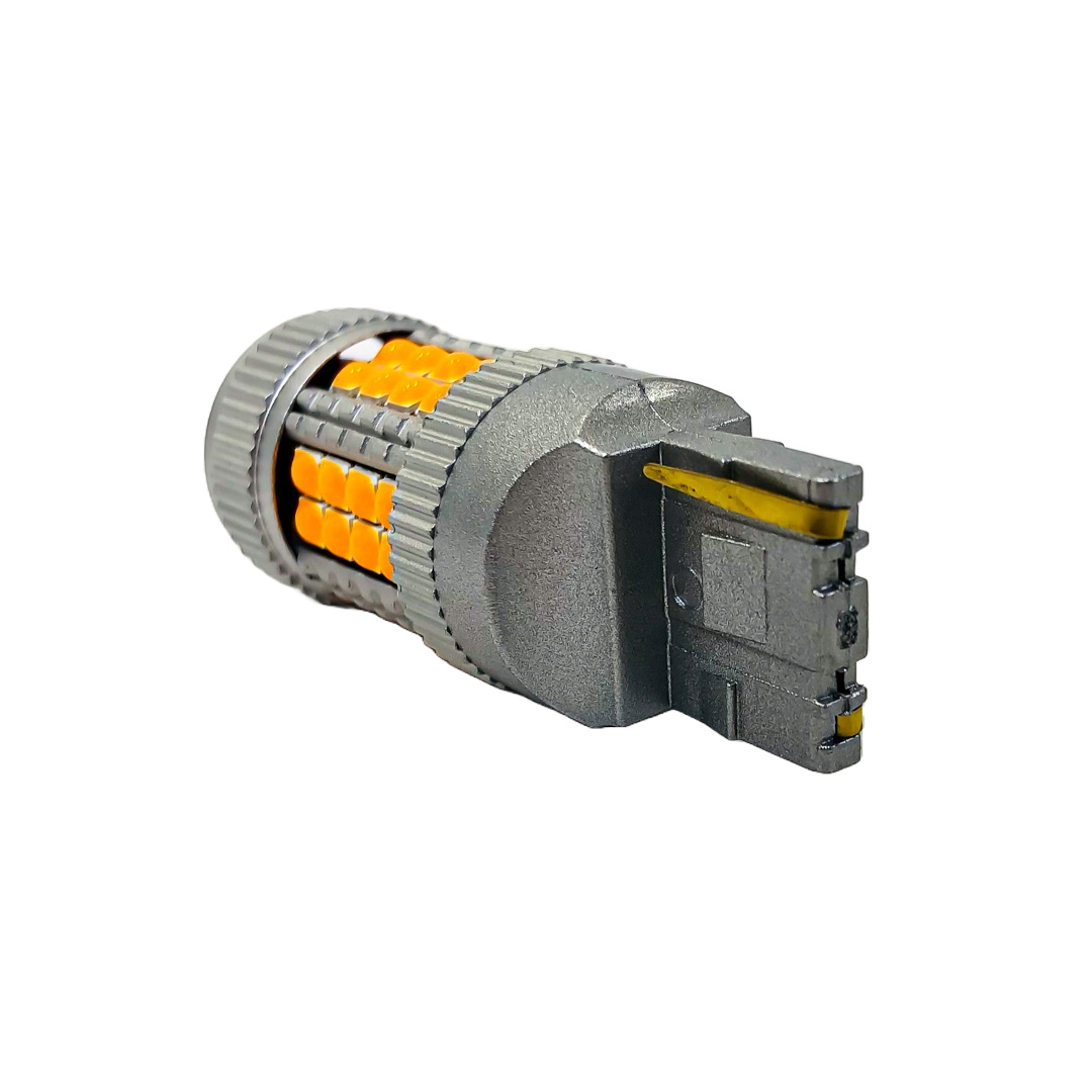 LED SENALIZACION CREE 7440 T20 COLOR AMBAR - 24 WATTS SUPER CANBUS- 40 LED CREE - 12V/24V - 5