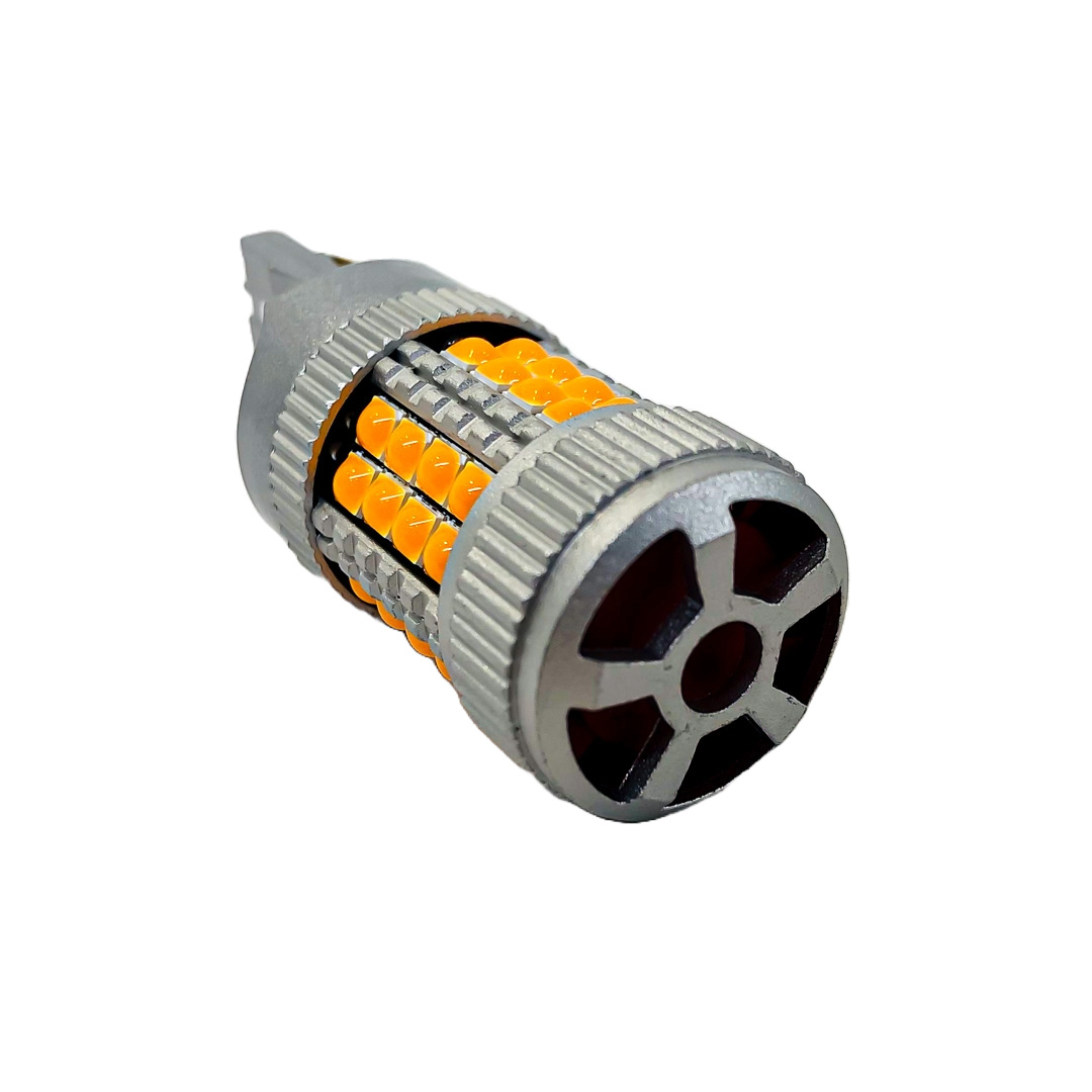 LED SENALIZACION CREE 7440 T20 COLOR AMBAR - 24 WATTS SUPER CANBUS- 40 LED CREE - 12V/24V - 6