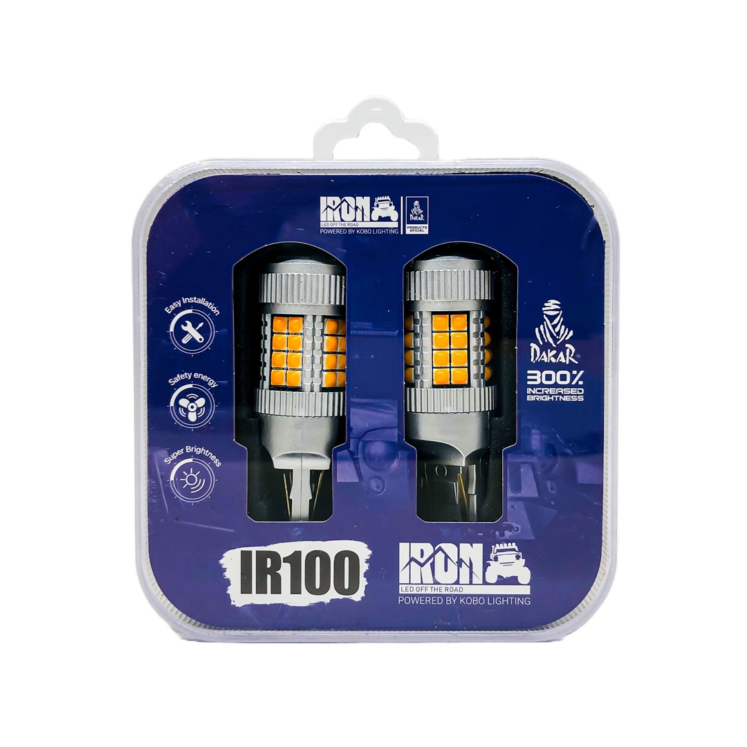 LED SENALIZACION CREE 7443 T20 COLOR AMBAR - 24 WATTS SUPER CANBUS- 40 LED CREE - 12V/24V - 2