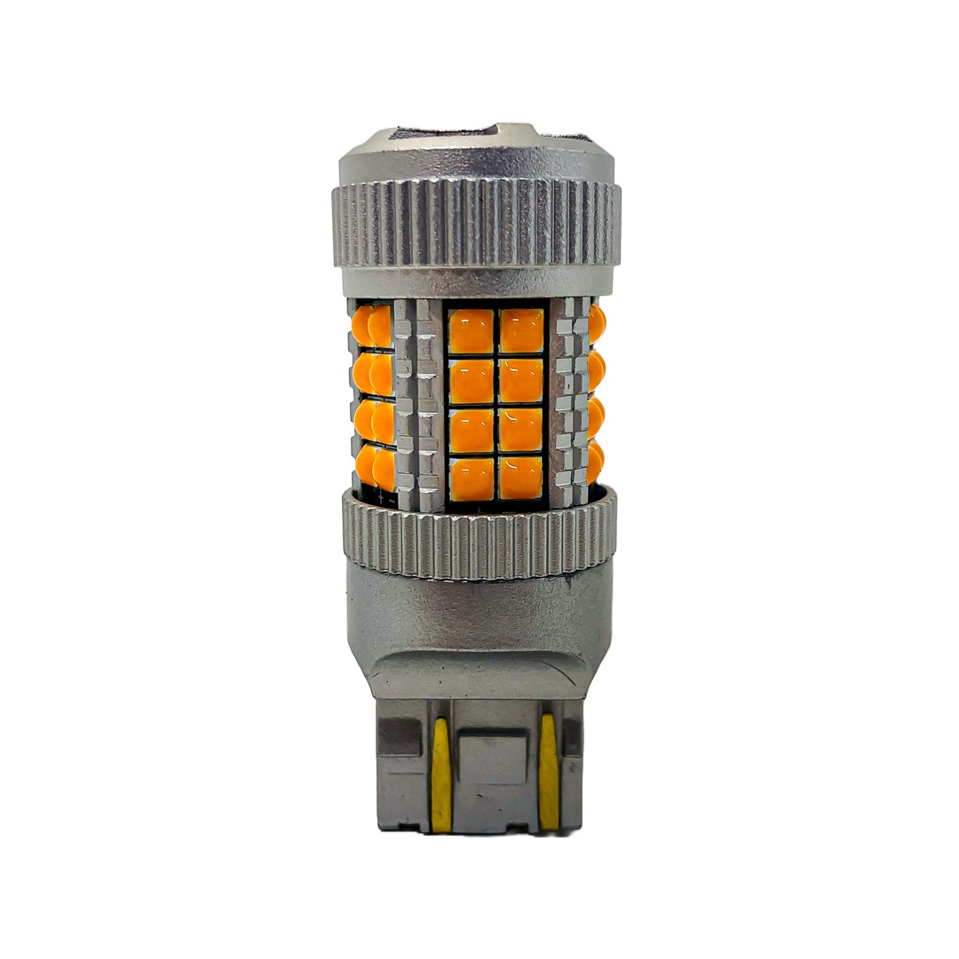 LED SENALIZACION CREE 7443 T20 COLOR AMBAR - 24 WATTS SUPER CANBUS- 40 LED CREE - 12V/24V - 3