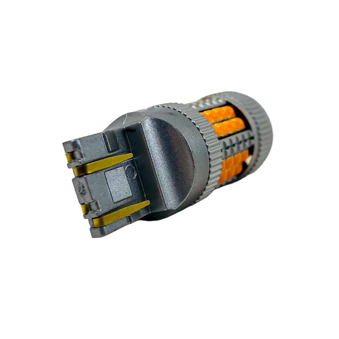 LED SENALIZACION CREE 7443 T20 COLOR AMBAR - 24 WATTS SUPER CANBUS- 40 LED CREE - 12V/24V - 4