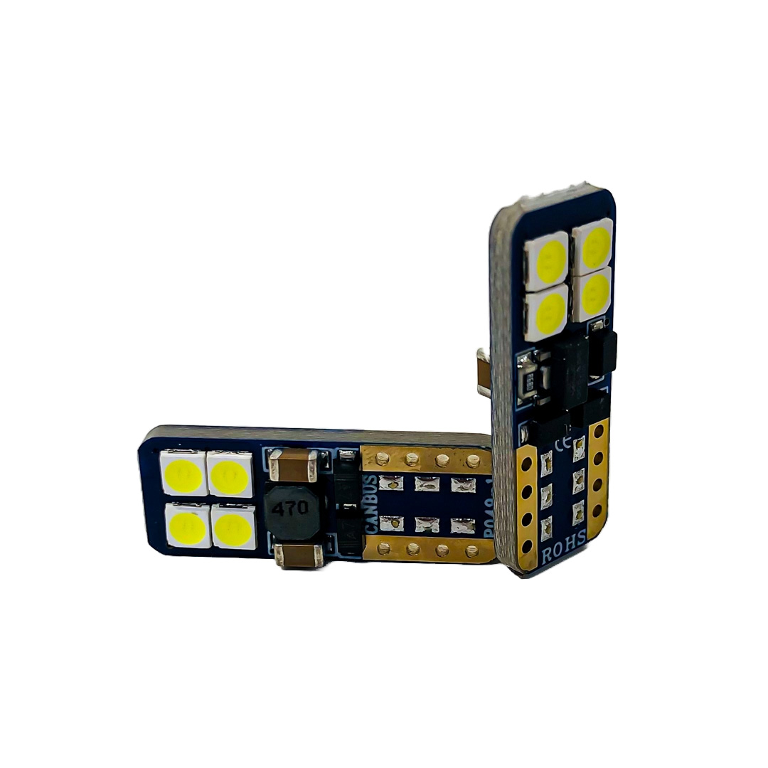 LED SEÑALIZACION CREE BLISTER X 2 2821 BIVOLTAJE 12V / 24V - T10 - W5W - 8 LED 3570 SUPER POTENCIA CREE CANBUS BLANCO 12V BLISTER X 2 UNIDADES - 2