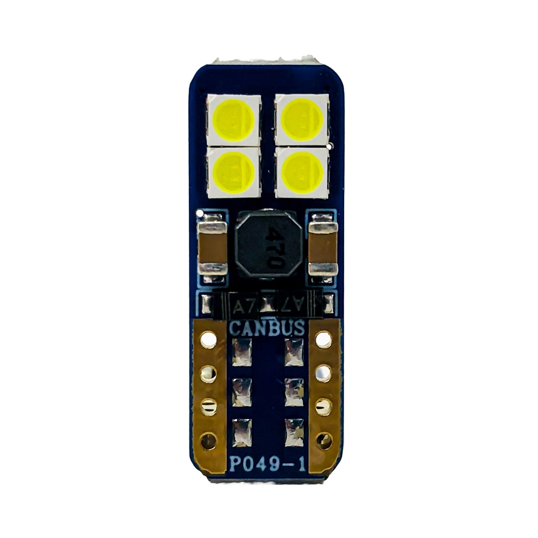 LED SEÑALIZACION CREE BLISTER X 2 2821 BIVOLTAJE 12V / 24V - T10 - W5W - 8 LED 3570 SUPER POTENCIA CREE CANBUS BLANCO 12V BLISTER X 2 UNIDADES - 3