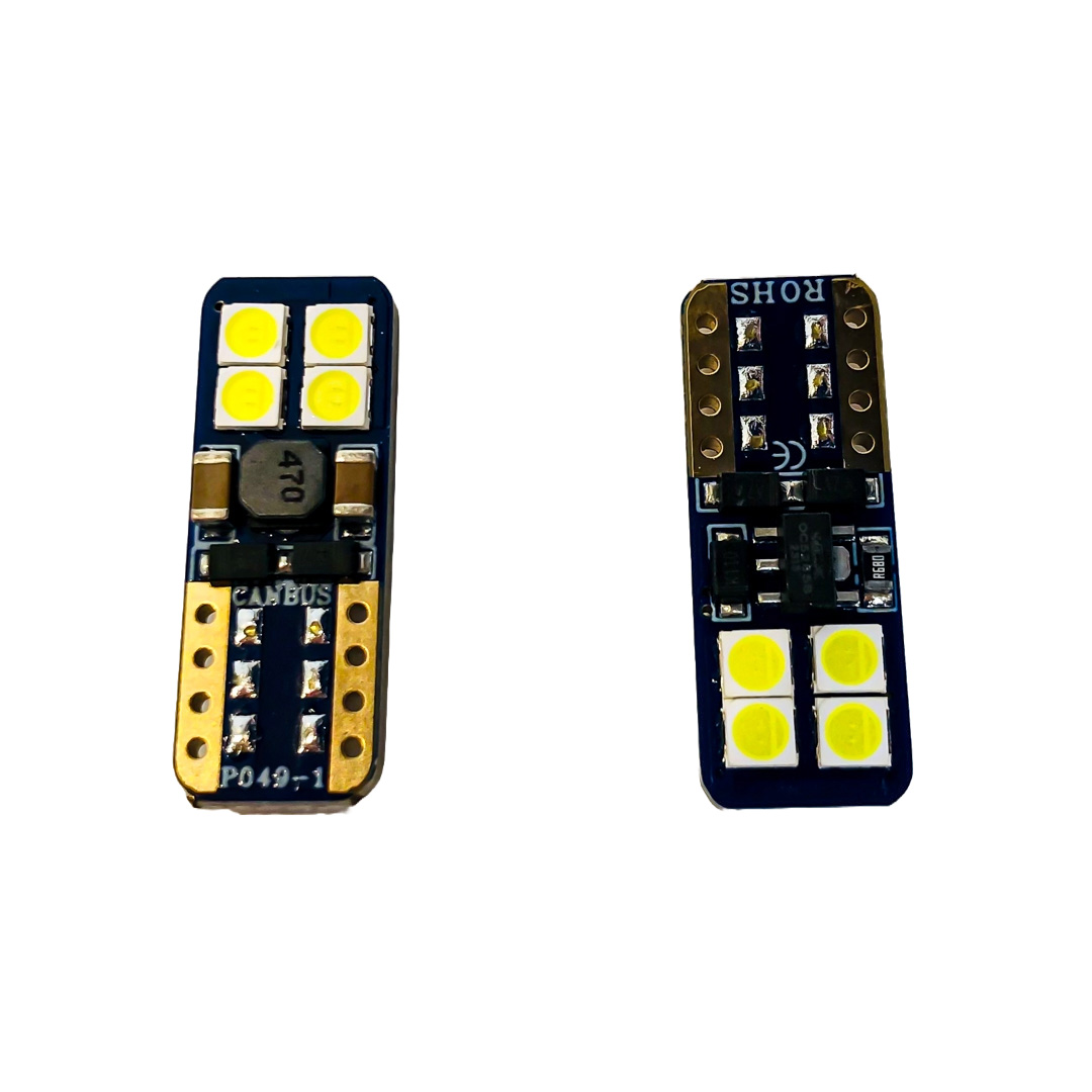 LED SEÑALIZACION CREE BLISTER X 2 2821 BIVOLTAJE 12V / 24V - T10 - W5W - 8 LED 3570 SUPER POTENCIA CREE CANBUS BLANCO 12V BLISTER X 2 UNIDADES - 4