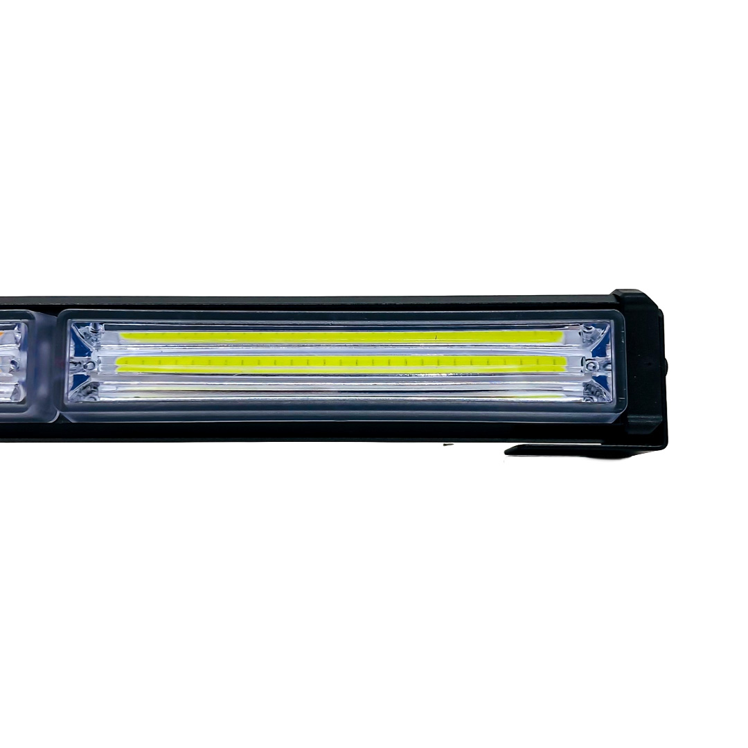 OFF ROAD BARRA LED COB DUAL 12-36V BLANCA Y AMBAR 7 BLOQUES COB 105W FLASH 10 FUNCIONES 1050X40X45MM  INCLUYE TOMA A 12V CON INTERRUPTOR ON / OFF Y MANEJO DE FUNCIONES DESTELLANTES - 3
