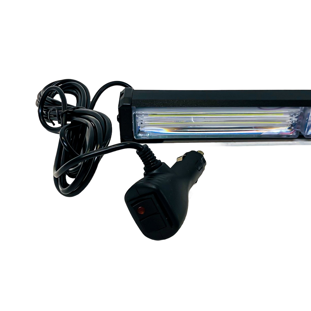 OFF ROAD BARRA LED COB DUAL 12-36V BLANCA Y AMBAR 8 BLOQUES COB 120W FLASH 10 FUNCIONES 1200X40X45MM  INCLUYE TOMA A 12V CON INTERRUPTOR ON / OFF Y MANEJO DE FUNCIONES DESTELLANTES - 4