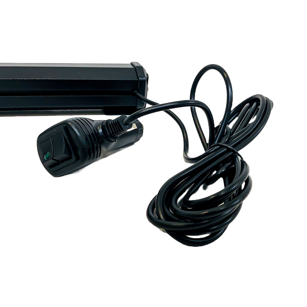 OFF ROAD BARRA LED COB DUAL 12-36V BLANCA Y AMBAR 3 BLOQUES COB 45W FLASH 10 FUNCIONES 450X40X45MM  INCLUYE TOMA A 12V CON INTERRUPTOR ON / OFF Y MANEJO DE FUNCIONES DESTELLANTES - 6