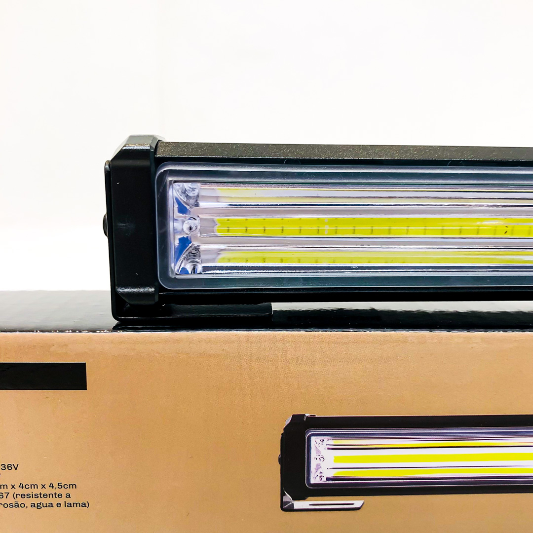 OFF ROAD BARRA LED COB DUAL 12-36V BLANCA Y AMBAR 2 BLOQUES COB 30W FLASH 10 FUNCIONES 300X40X45MM  INCLUYE TOMA A 12V CON INTERRUPTOR ON / OFF Y MANEJO DE FUNCIONES DESTELLANTES - 5