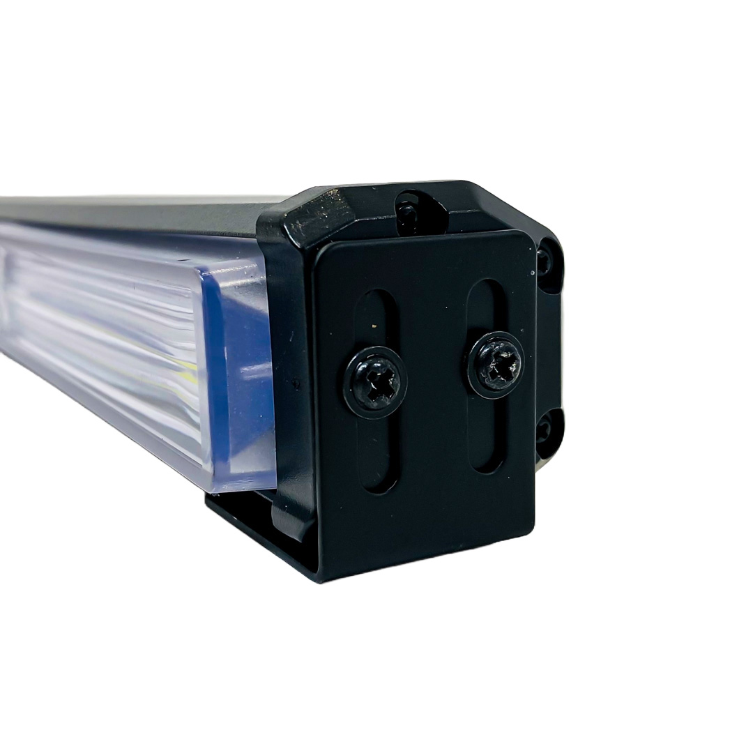 OFF ROAD BARRA LED COB DUAL 12-36V BLANCA Y AMBAR 3 BLOQUES COB 45W FLASH 10 FUNCIONES 450X40X45MM  INCLUYE TOMA A 12V CON INTERRUPTOR ON / OFF Y MANEJO DE FUNCIONES DESTELLANTES - 7