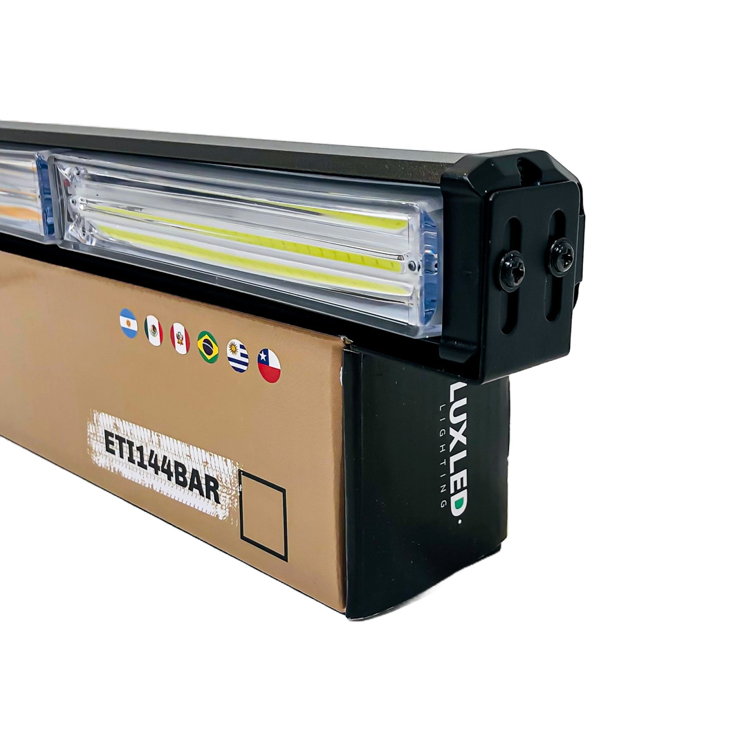 OFF ROAD BARRA LED COB DUAL 12-36V BLANCA Y AMBAR 9 BLOQUES COB 135W FLASH 10 FUNCIONES 1350X40X46MM  INCLUYE TOMA A 12V CON INTERRUPTOR ON / OFF Y MANEJO DE FUNCIONES DESTELLANTES - 9