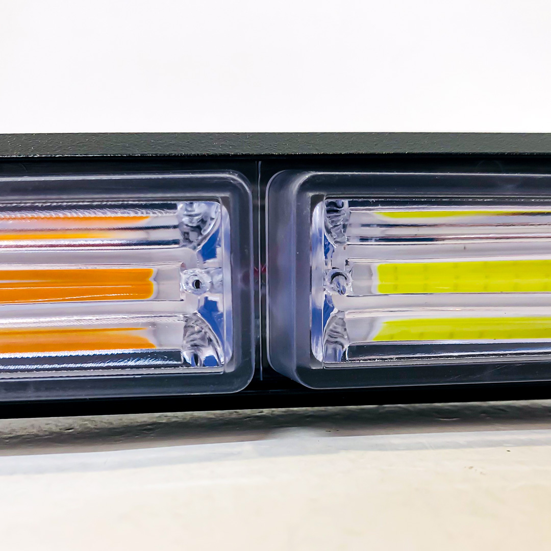 OFF ROAD BARRA LED COB DUAL 12-36V BLANCA Y AMBAR 7 BLOQUES COB 105W FLASH 10 FUNCIONES 1050X40X45MM  INCLUYE TOMA A 12V CON INTERRUPTOR ON / OFF Y MANEJO DE FUNCIONES DESTELLANTES - 8