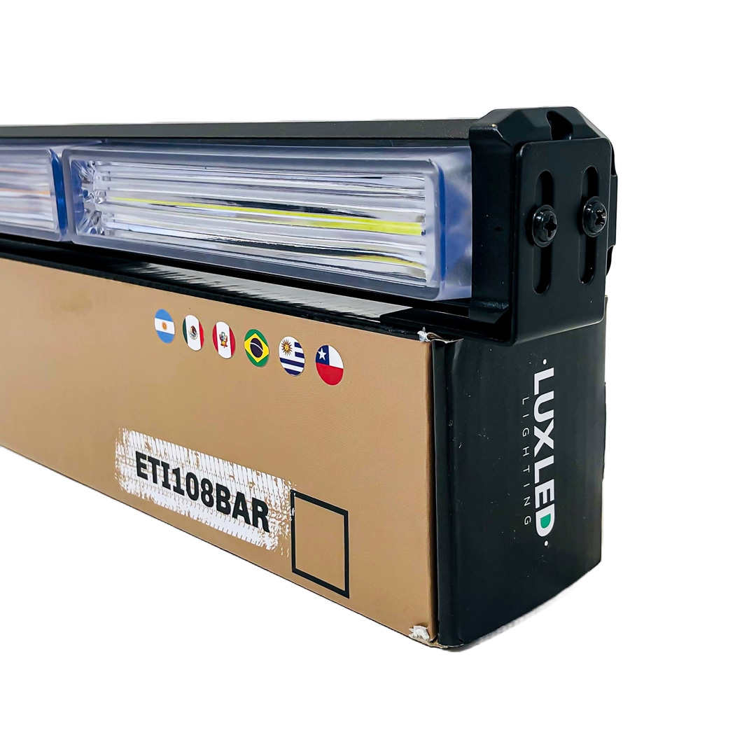 OFF ROAD BARRA LED COB DUAL 12-36V BLANCA Y AMBAR 7 BLOQUES COB 105W FLASH 10 FUNCIONES 1050X40X45MM  INCLUYE TOMA A 12V CON INTERRUPTOR ON / OFF Y MANEJO DE FUNCIONES DESTELLANTES - 9