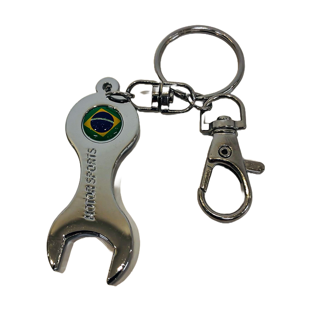 JUEGO DE TAPITAS DE VALVULA DEPORTIVA BANDERA BRAZIL CROMADA - 5