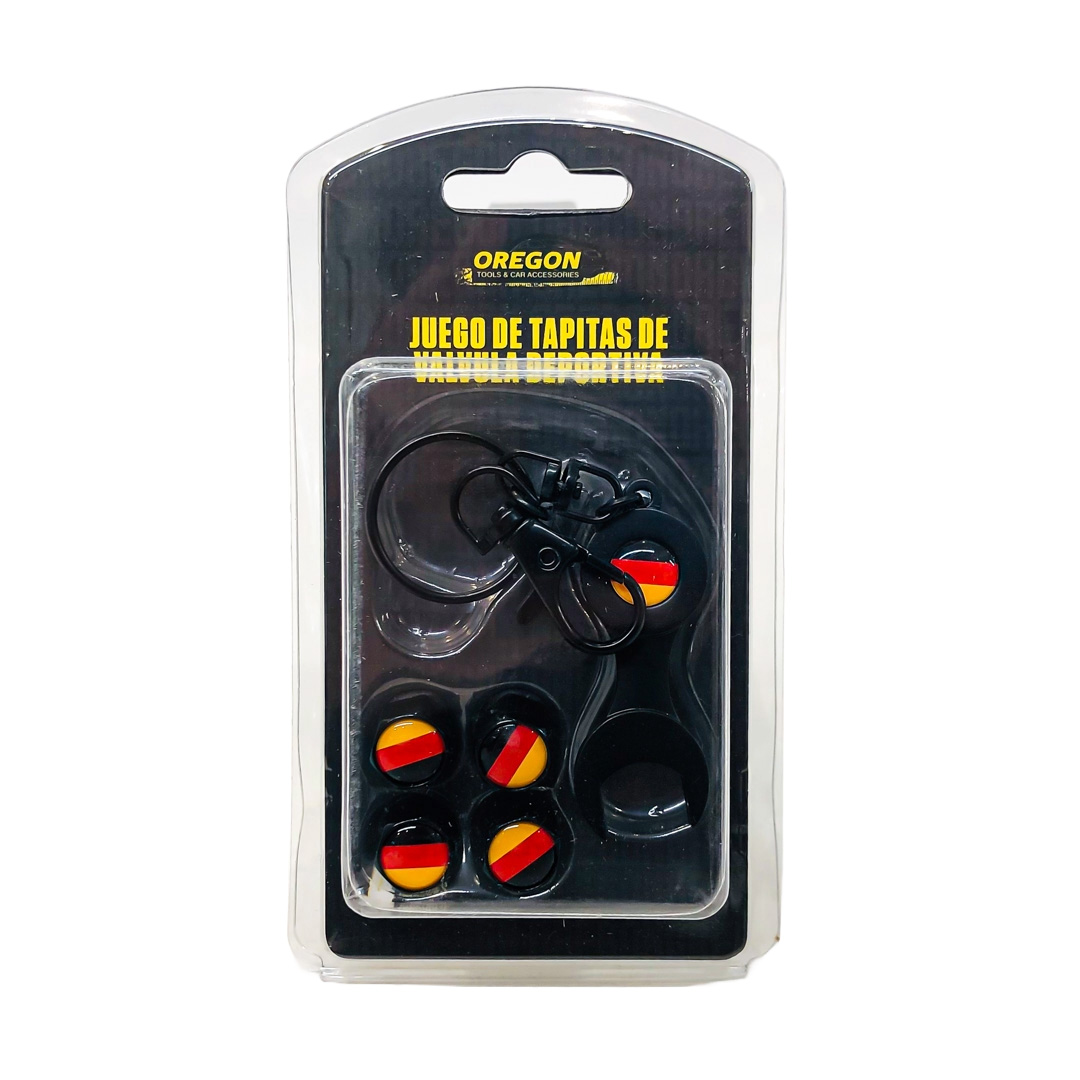 JUEGO DE TAPITAS DE VALVULA DEPORTIVA BANDERA ALEMANIA NEGRA - 6