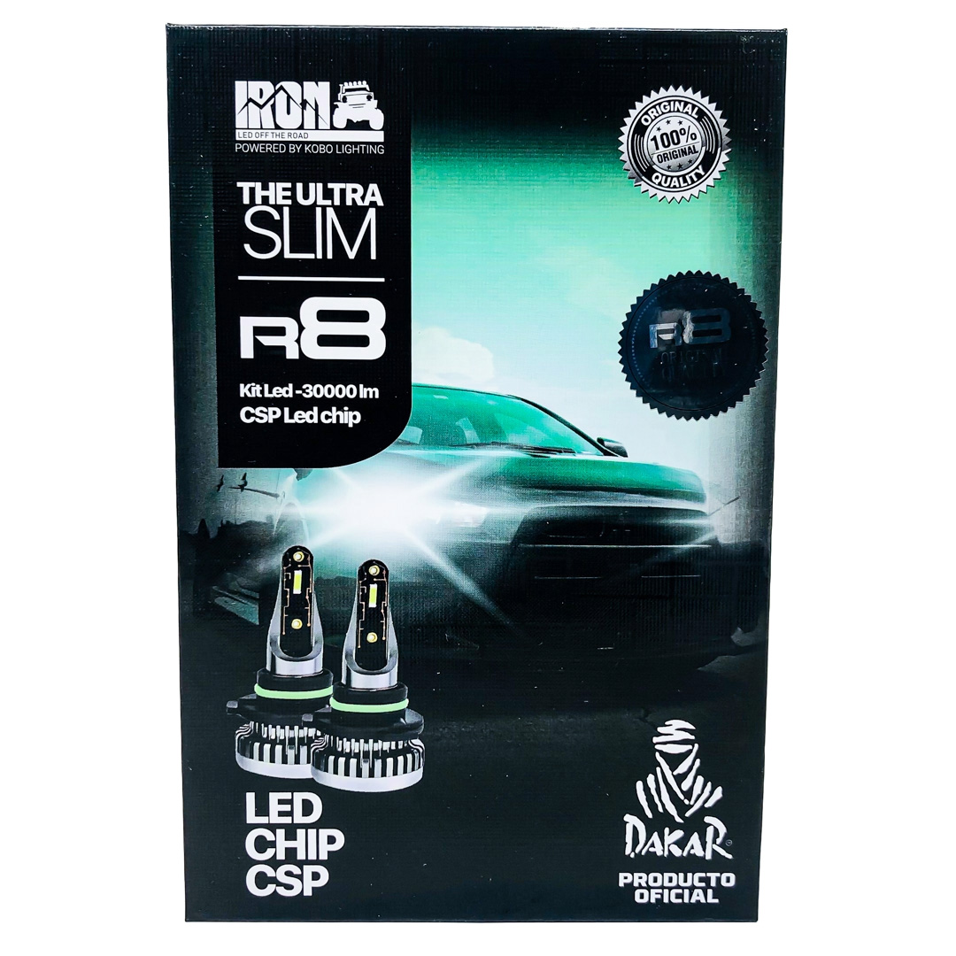 OFF ROAD KIT DE LED R8 H7 10MA GENERACION CHIP CSP SIN COOLER 30000 LUMENS 42WATTS 12V  CANTIDAD POR CAJA MASTER 50 - 8