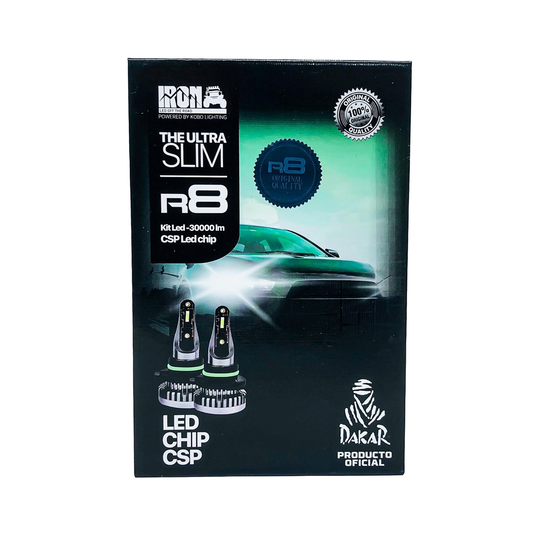 OFF ROAD KIT DE LED R8 9007 10MA GENERACION CHIP CSP SIN COOLER 30000 LUMENS 42WATTS 12V - 9