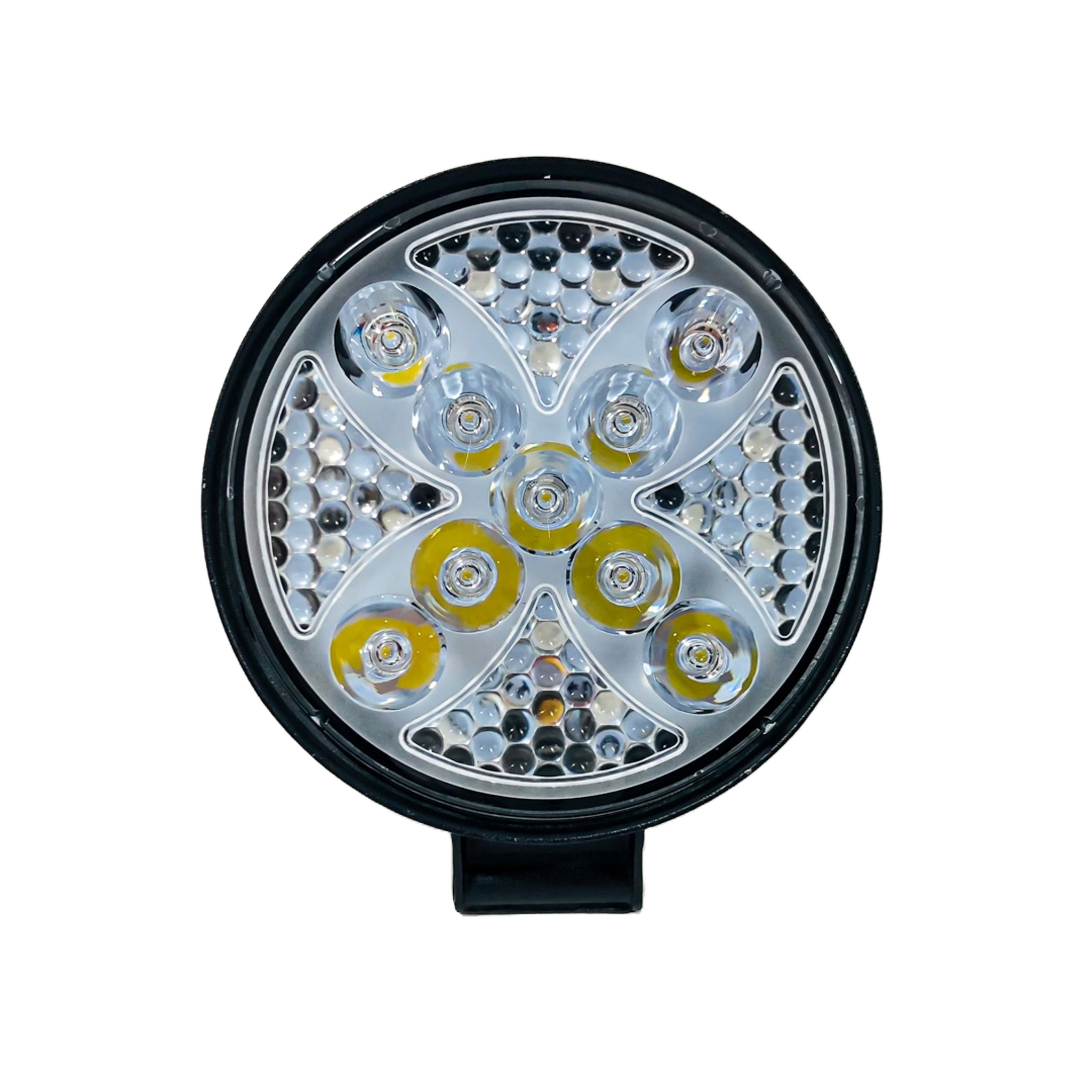 OFF ROAD FARO DE LED UNIVERSAL FARO DE LED CIRULAR - 47 LED 141W BLANCO CON  DRL RUNNING RGB 10.8X2X11CM 12V A 36VV - 2