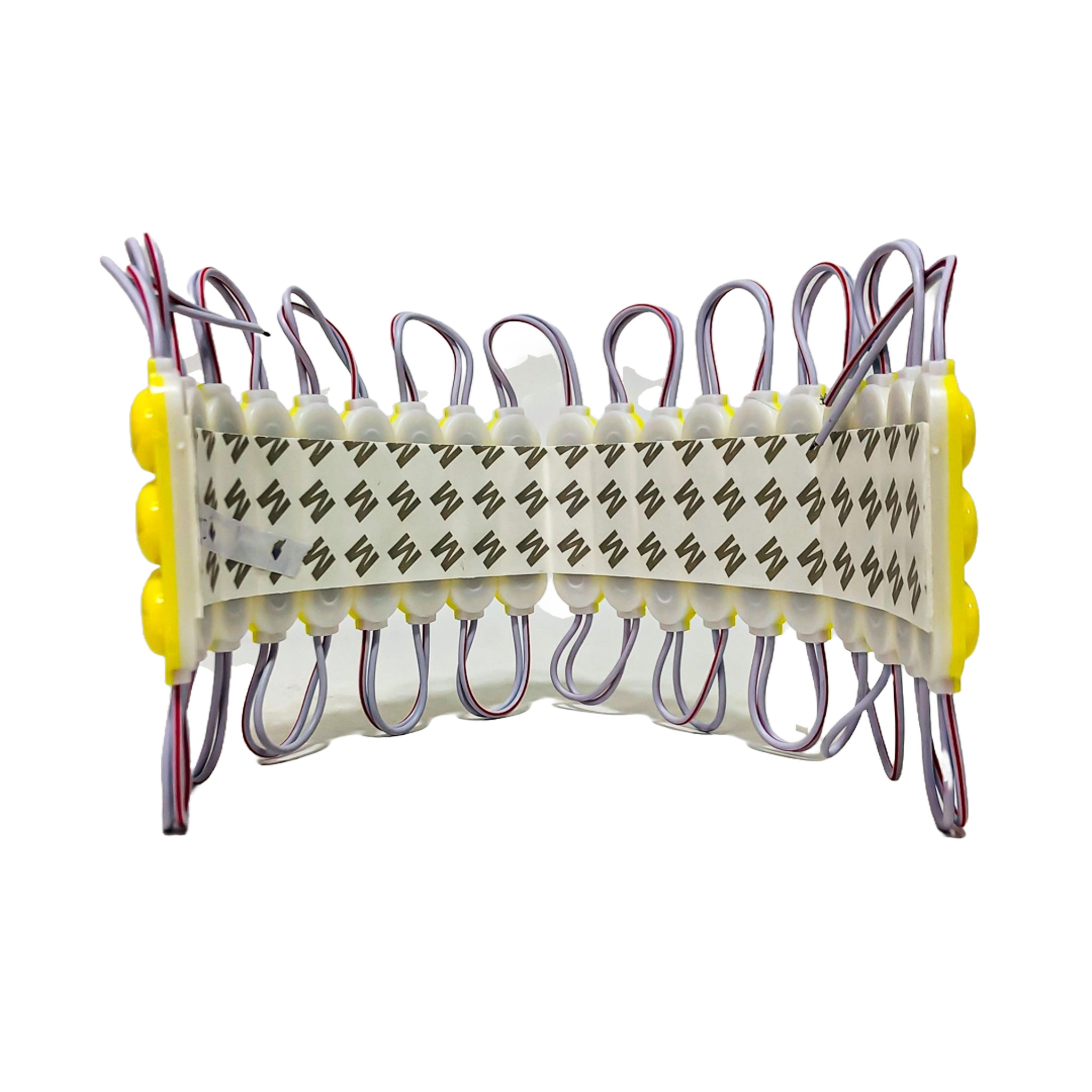 MODULO LED COB 3 LED COB CIRCULAR FUME AUTOADHESIVO 24V COLOR AMBAR 7CM X 1,5CM