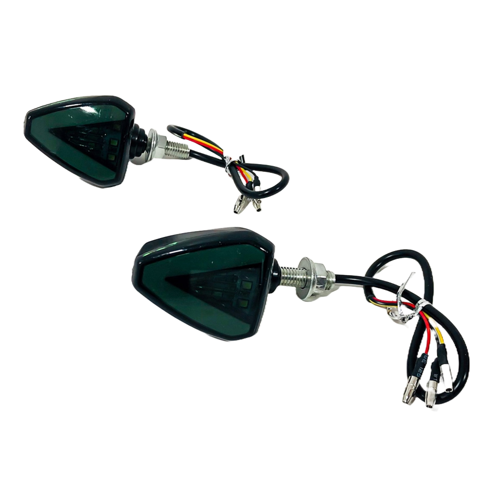 OFF ROAD FARO DE LED UNIVERSAL - LUZ DE GIRO GIRO PARA MOTO CON LUZ LED RUNNING BLANCA Y LUZ DE GIRO AMBAR 12V  - JUEGO DE 2 UNIDADES MEDIDAS 70*38*24 (mm)