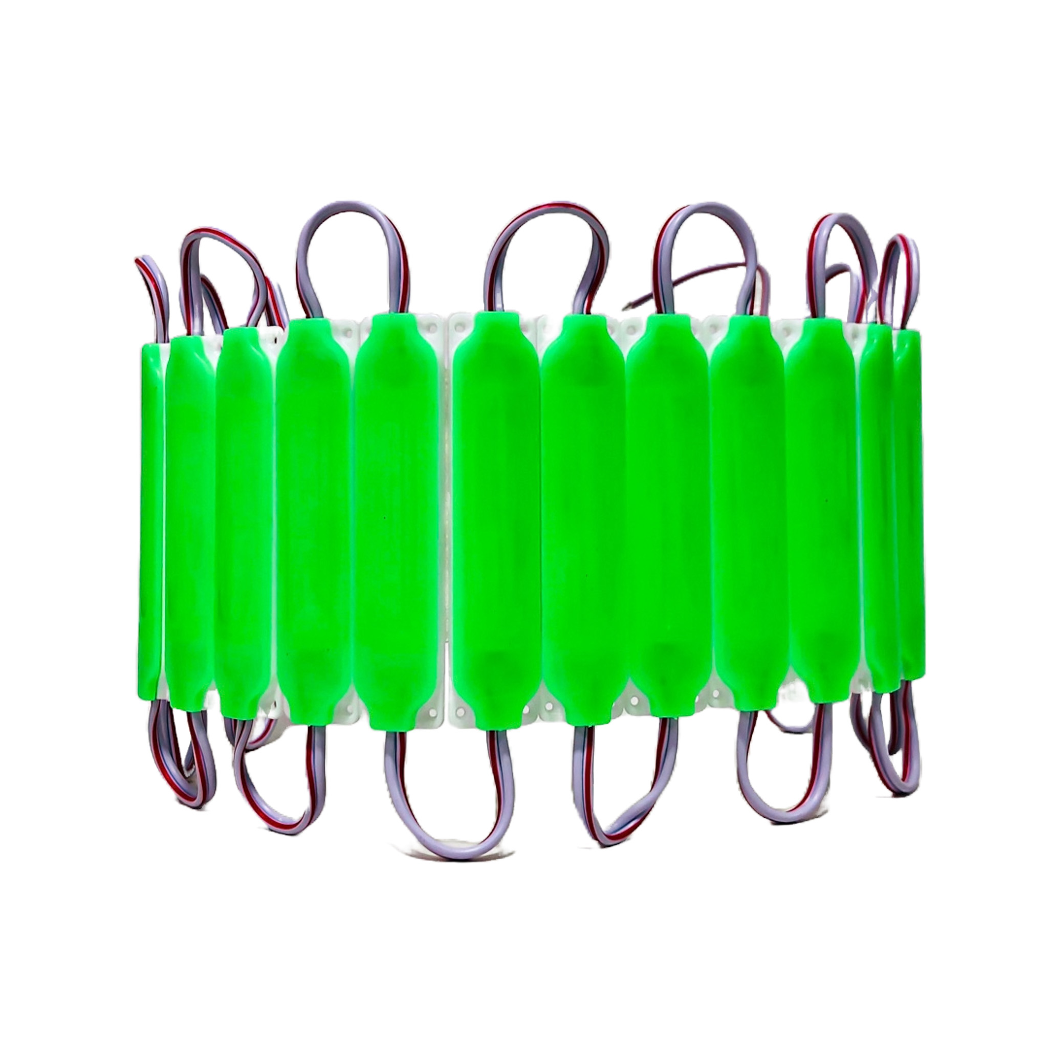 MODULO LED COB PLACA LED COB FUME AUTOADHESIVO 12V COLOR VERDE 7CM X 1,5CM