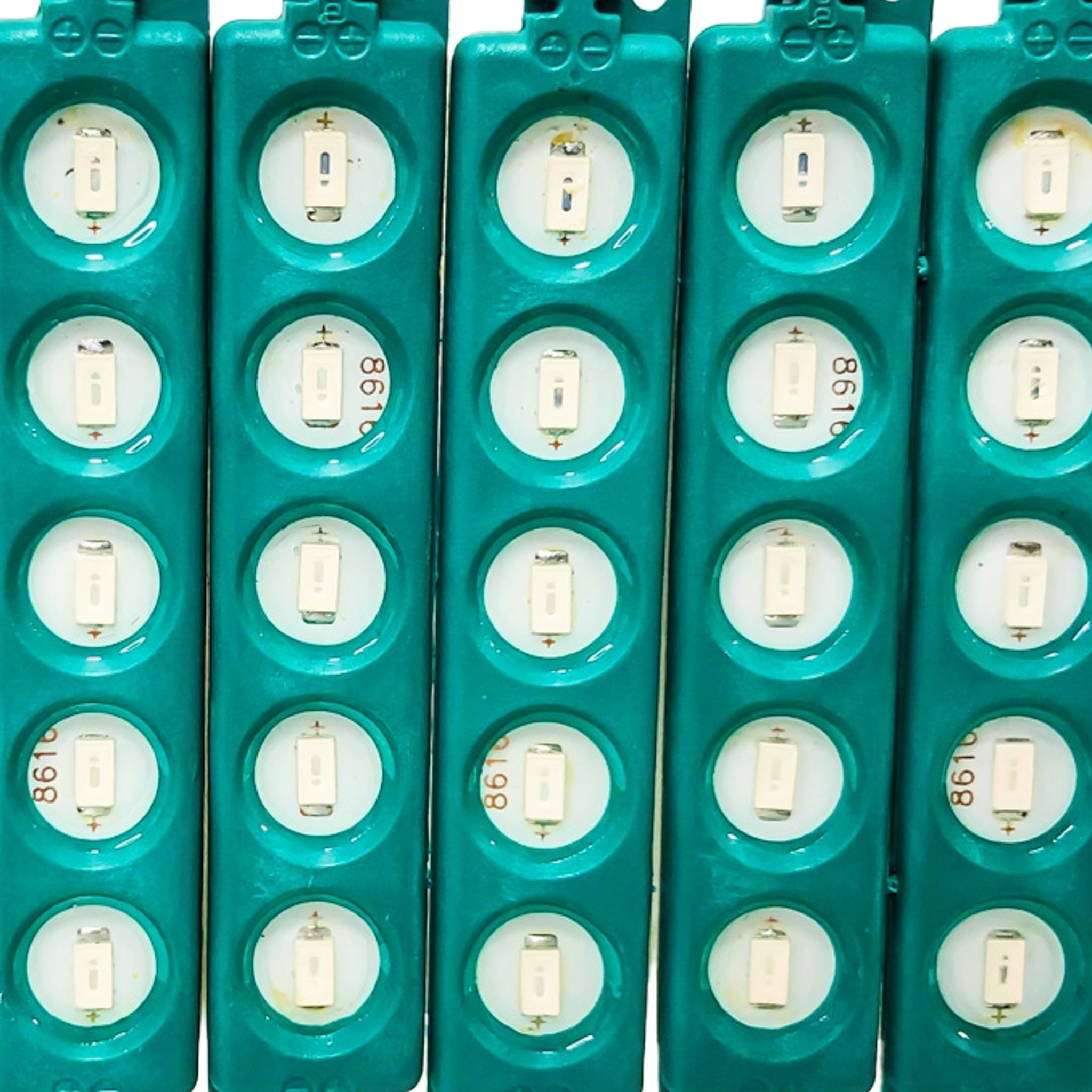 MODULO LED COB 5 LED COB CIRCULAR AUTOADHESIVO 24V COLOR VERDE 7CM X 1,5CM - 2