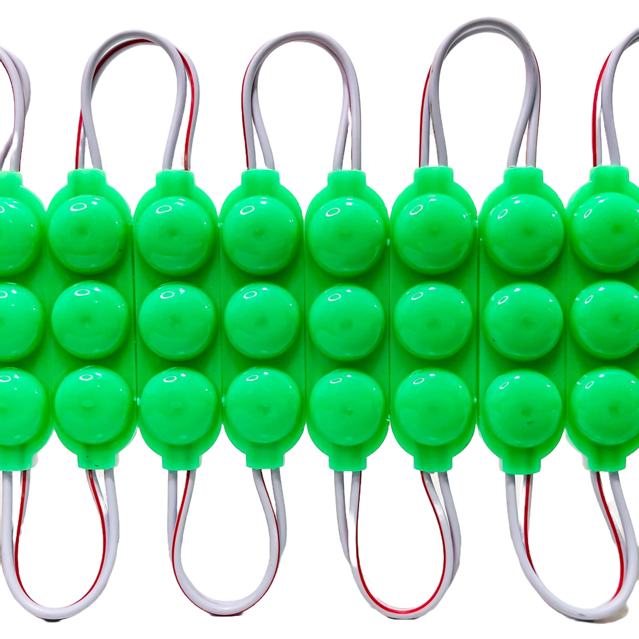 MODULO LED COB 3 LED COB CIRCULAR FUME AUTOADHESIVO 24V COLOR VERDE 7CM X 1,5CM - 2